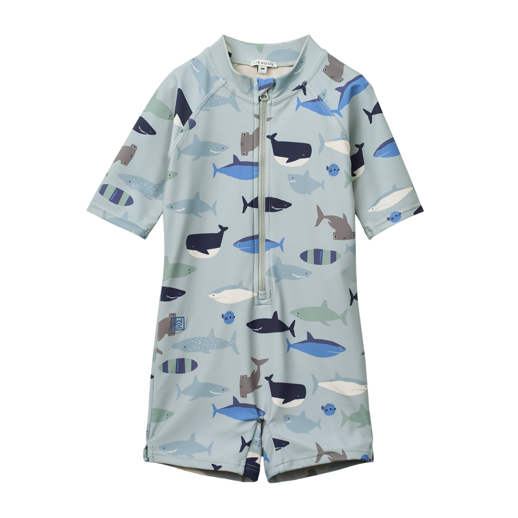 UV Badeanzug Max Printed Shark Dove blue UFP 40+