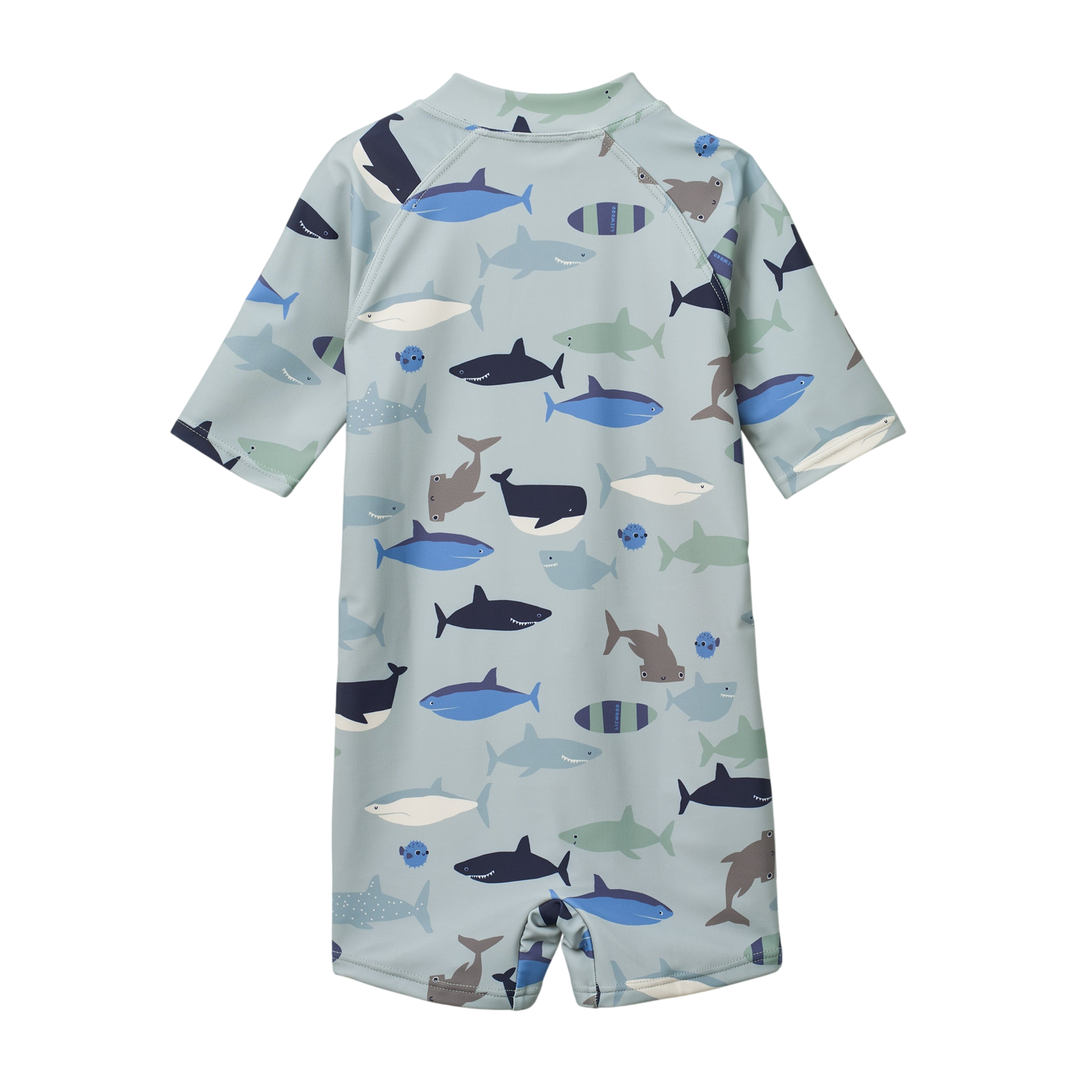 Swimsuit short sleeve Max Printed Shark Dove blue UFP 40+