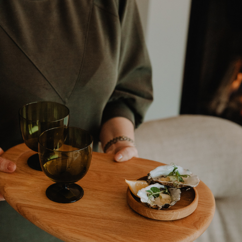 Serviertablett Fondant Eichenholz 40 cm