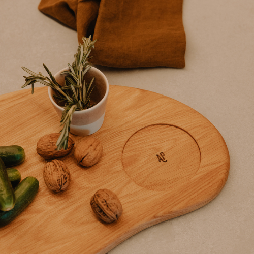 Serviertablett Fondant Eichenholz 40 cm
