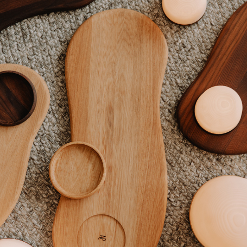 Apéro-Serviertablett Fondant Eichenholz 57 cm