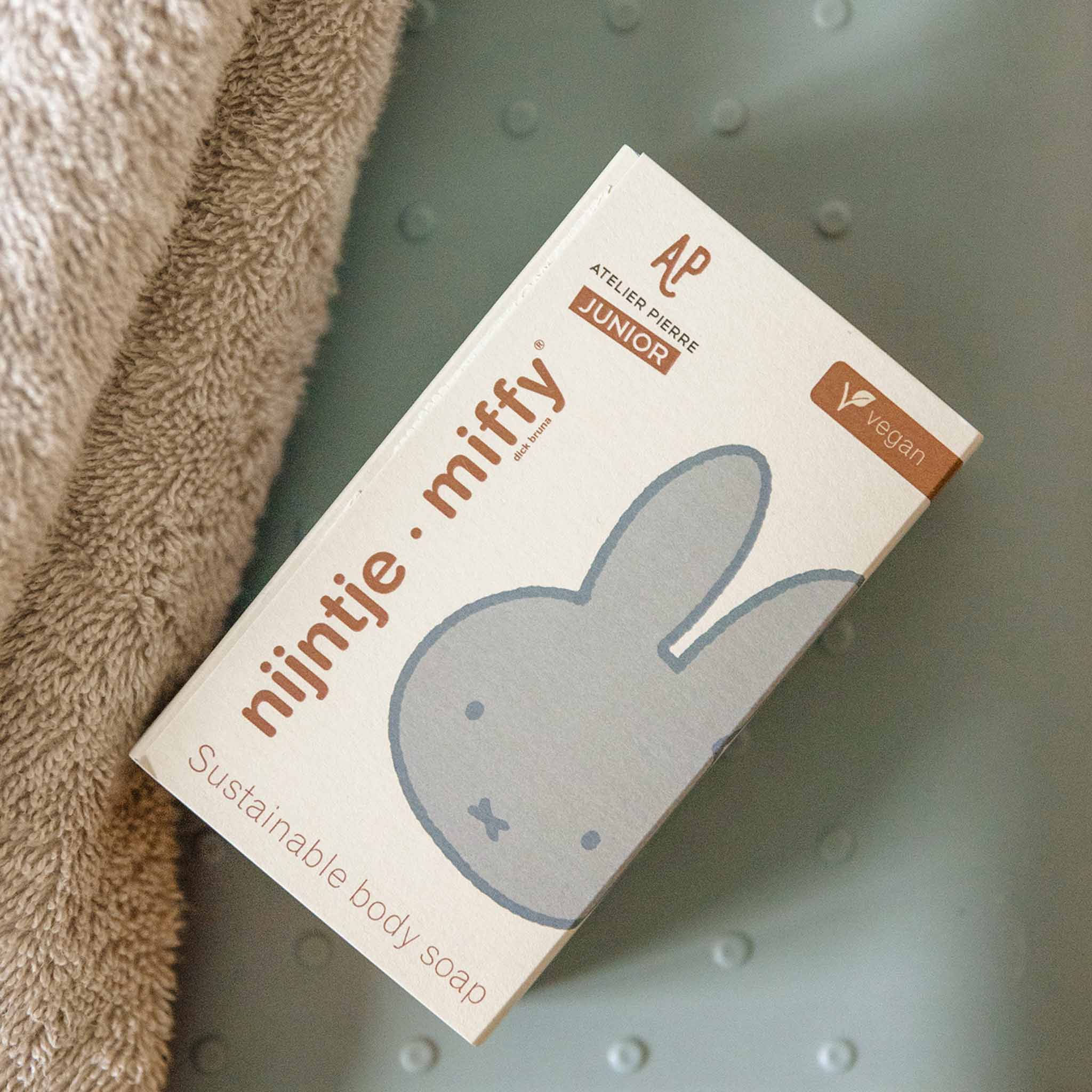 Miffy Care Gift Box Silicone soap box + soap Silver Blue