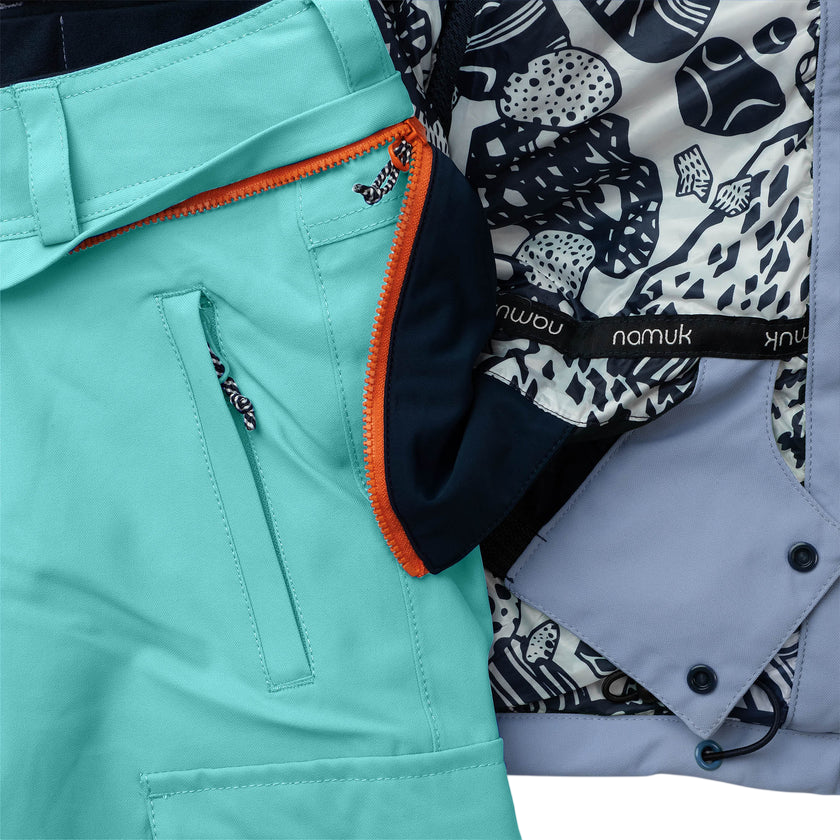 Ski pants Crusade Manbali blue Deep petrol