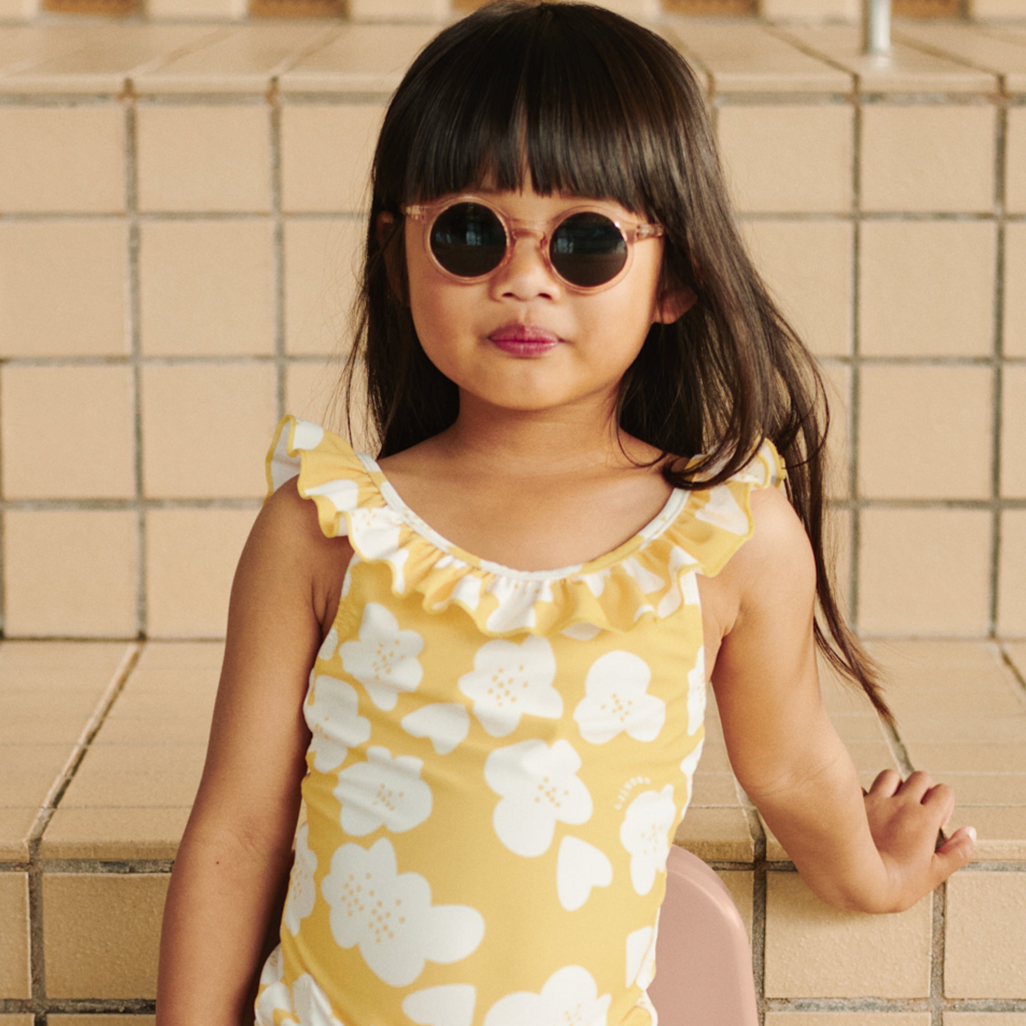 Lunettes de soleil Darla 4-10 ans. Rose transparent