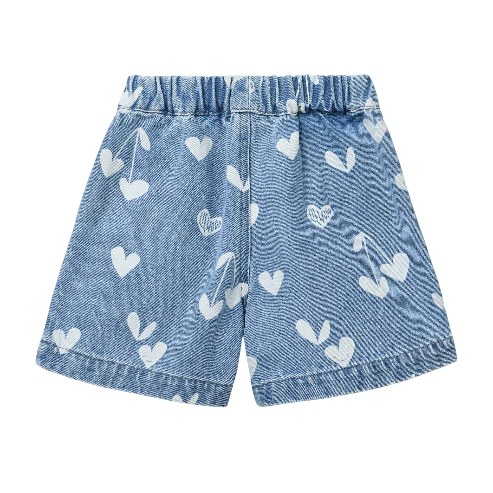 Shorts Borrisa Printed Sweethearts light blue denim