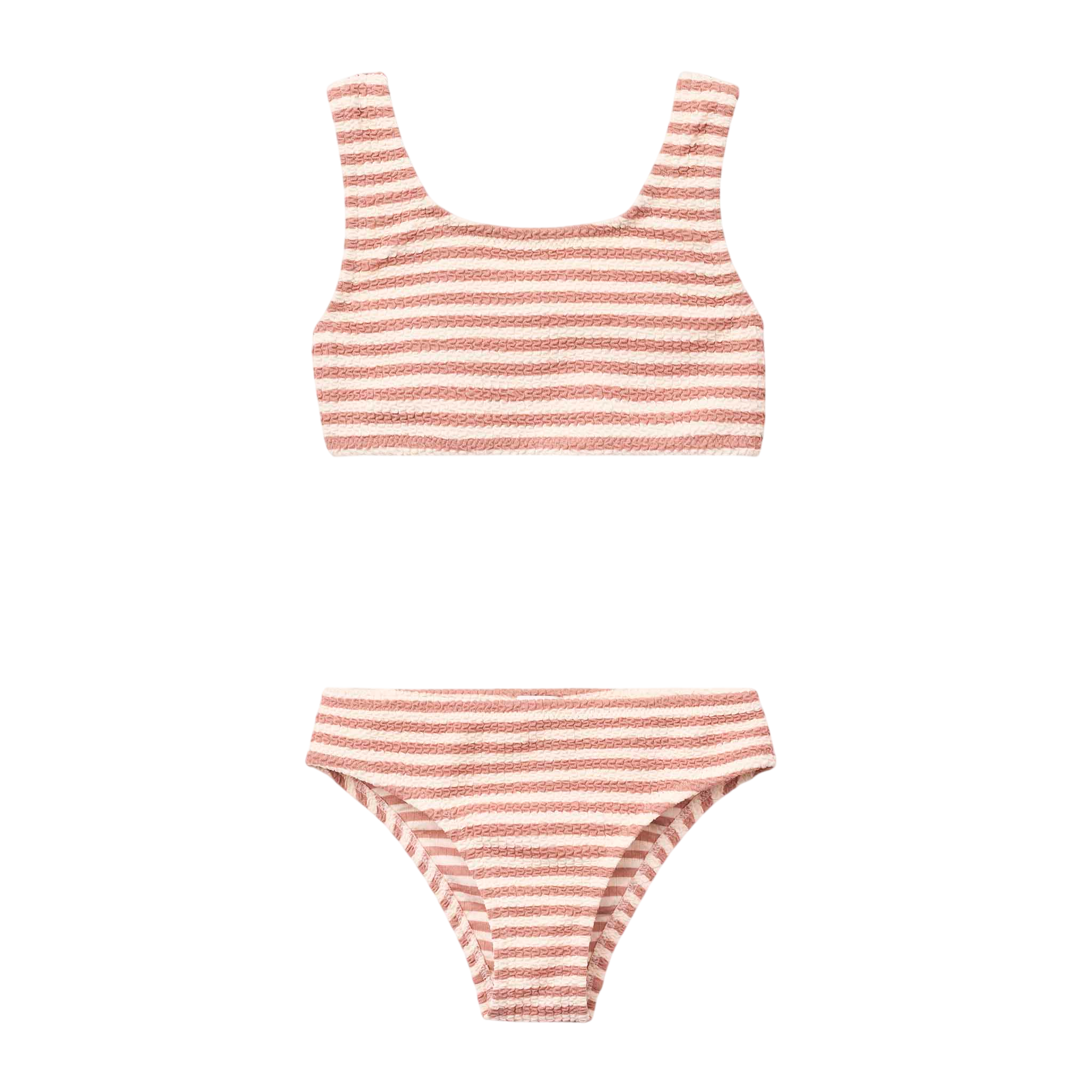 Bikini Bello Stripe Coral blush Creme de la creme