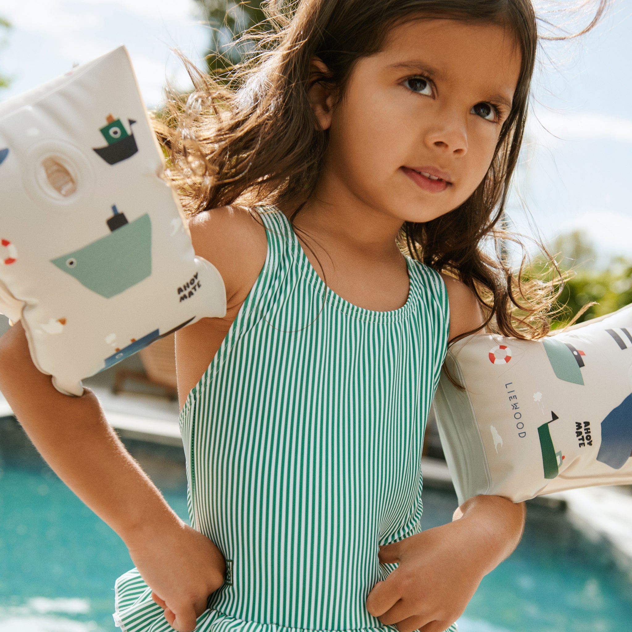 Amara Stripe Bright garden Creme de la creme swimsuit