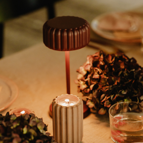 Teelichthalter Dentelles Tall Silk