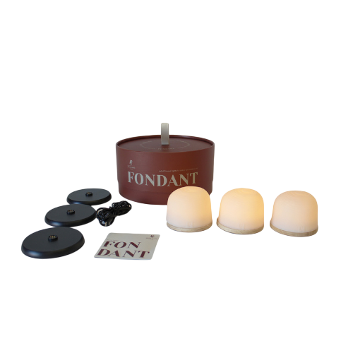 Stimmungslicht 3er Set Small Fondant Eichenholz