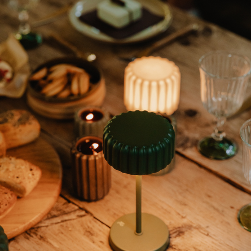 Bistrolampe Dentelles Mini Recharge Olive