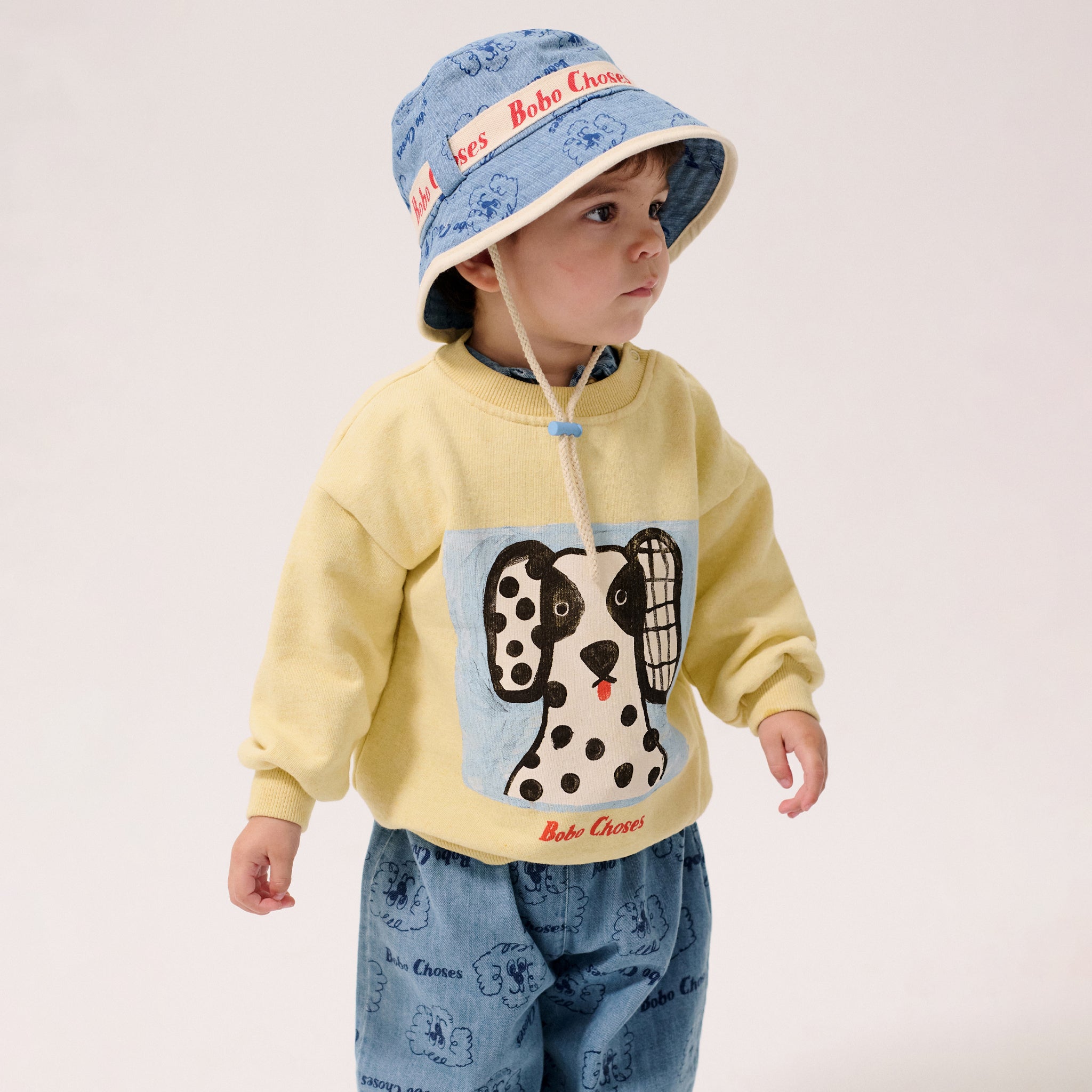 Baby Sweatshirt Van Dog Yellow