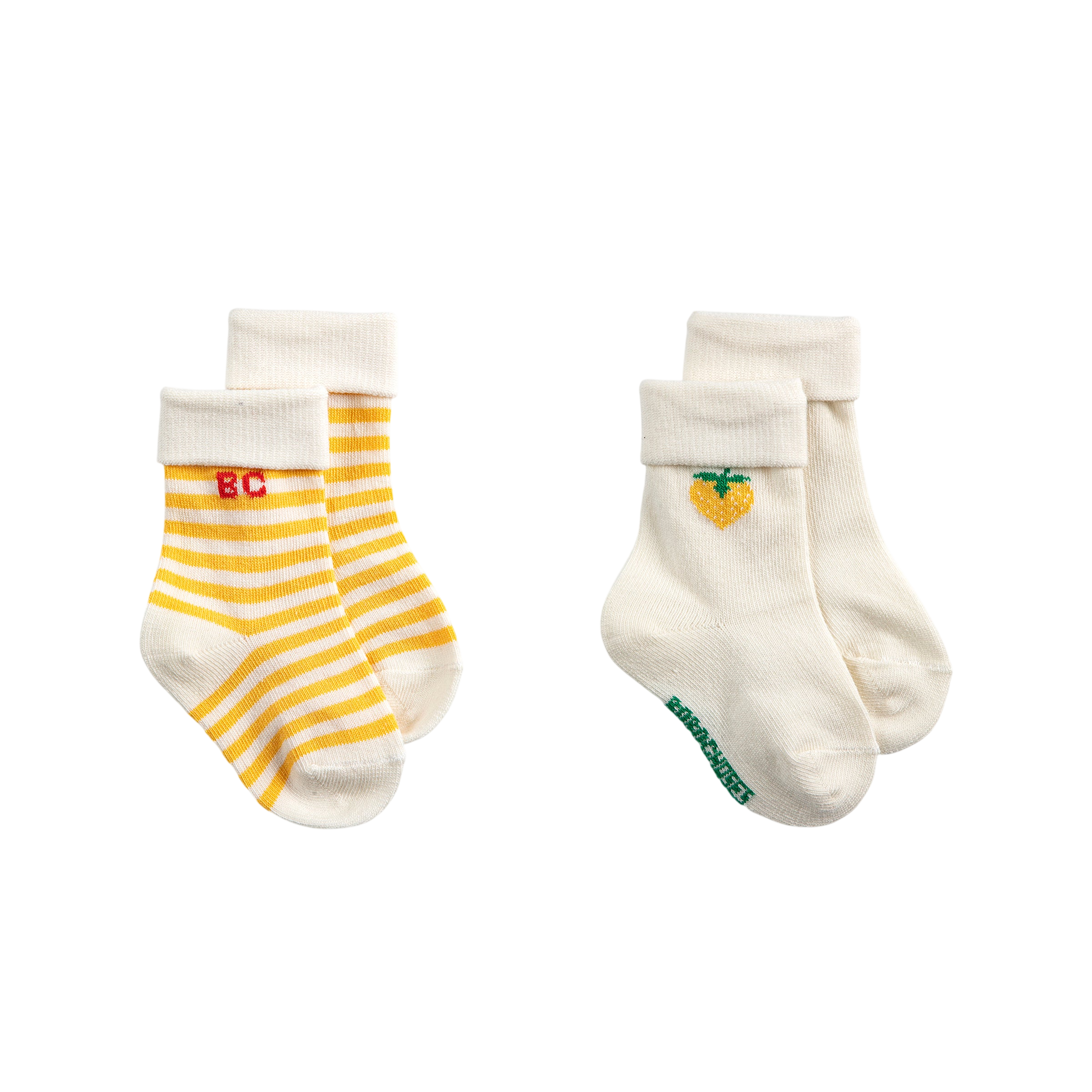Baby Socken Pixel Strawberry 2er-Set White