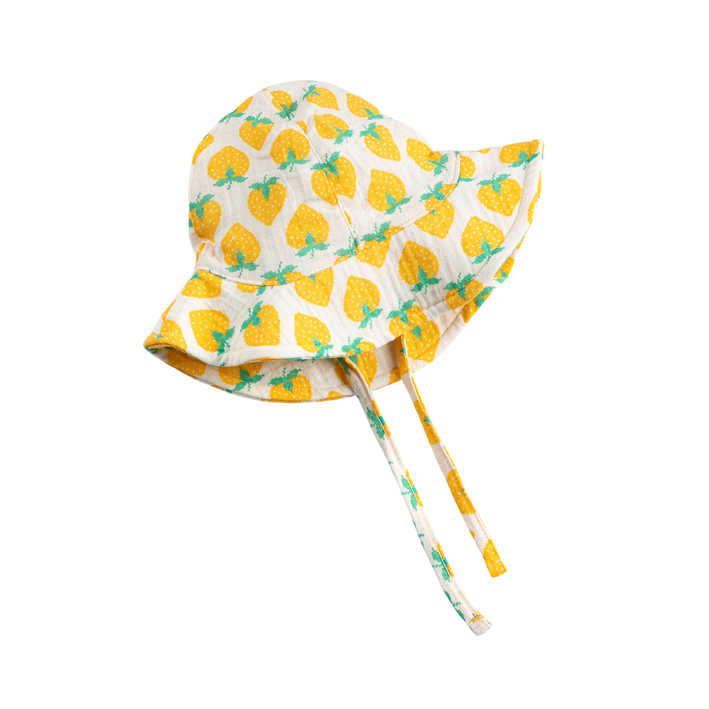 Baby sun hat Strawberry White