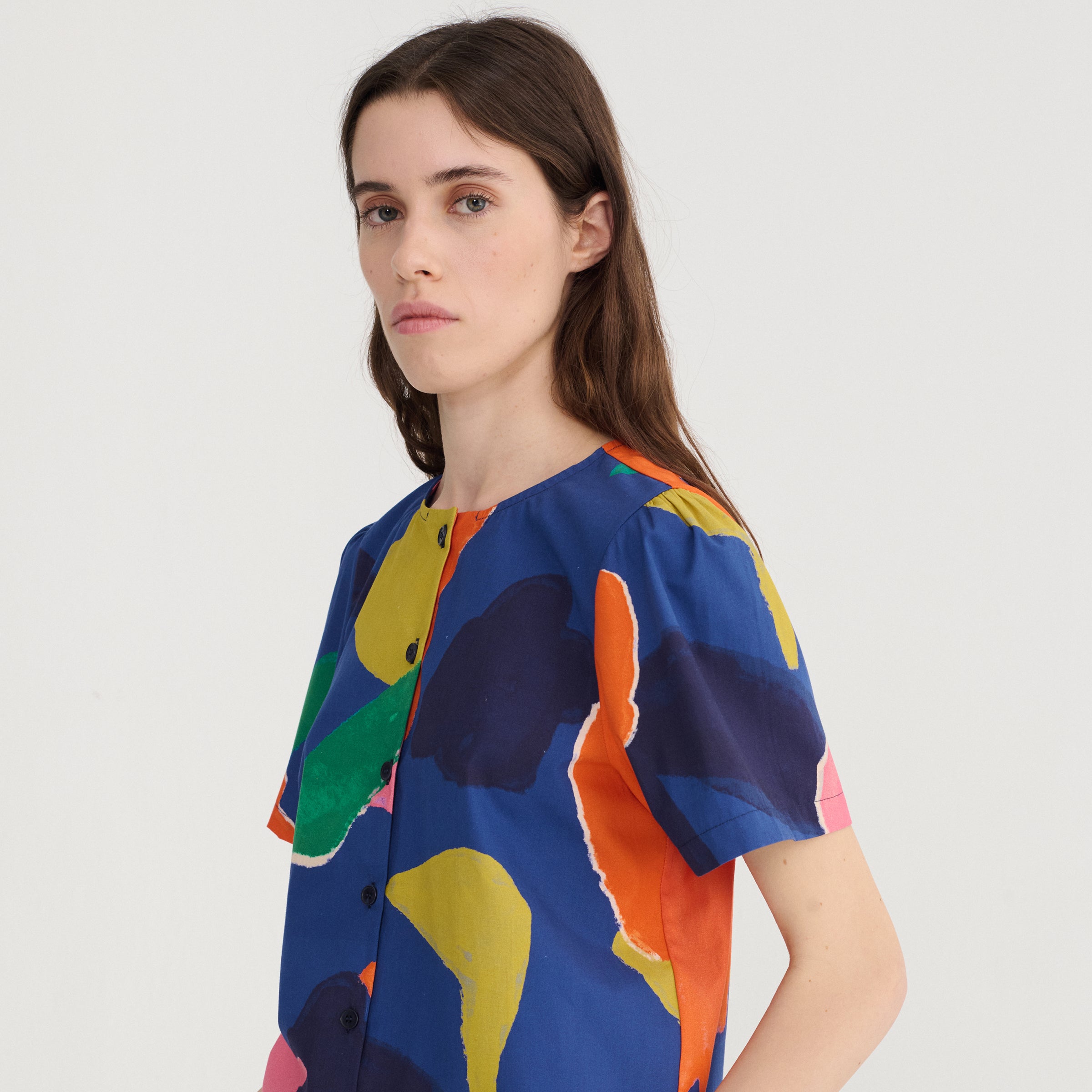 Adult Bluse Blooming Multicolor