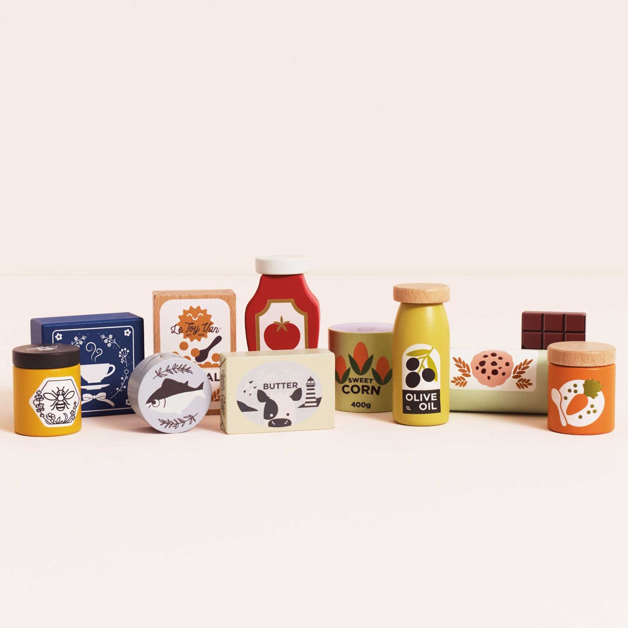 Gefüllter Einkaufskorb & Scanner für Kaufladen