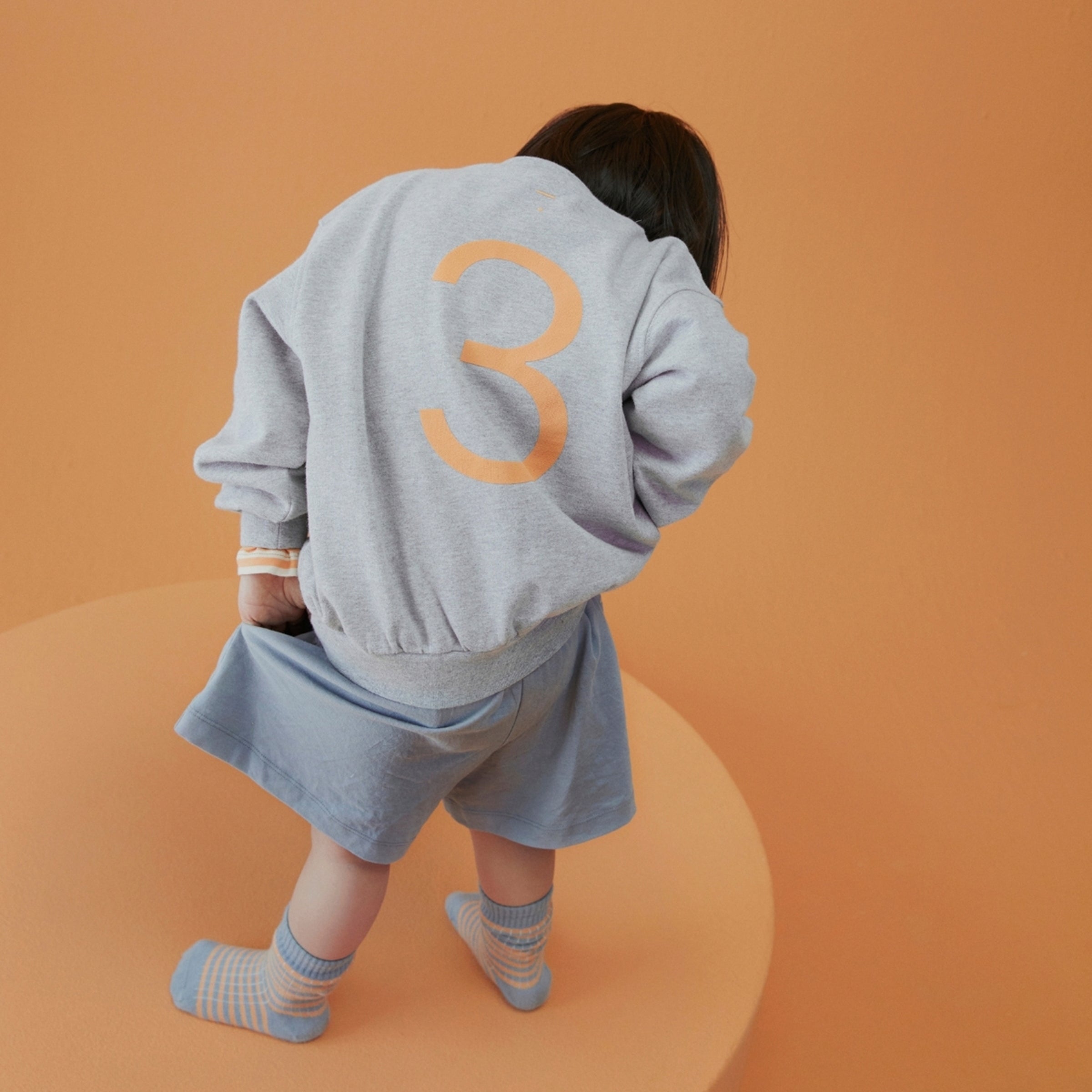 Birthday Sweatshirt 3 Grey Melange Melon