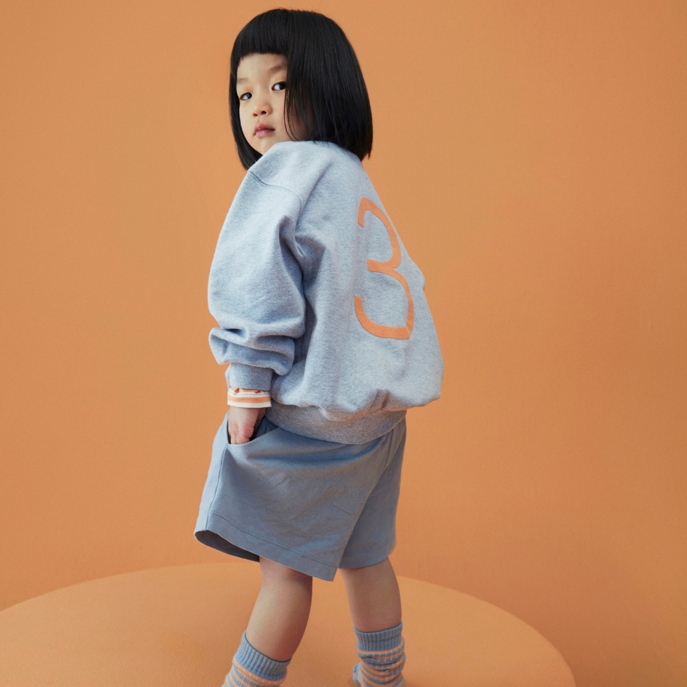 Short Bouton Gris Pierre