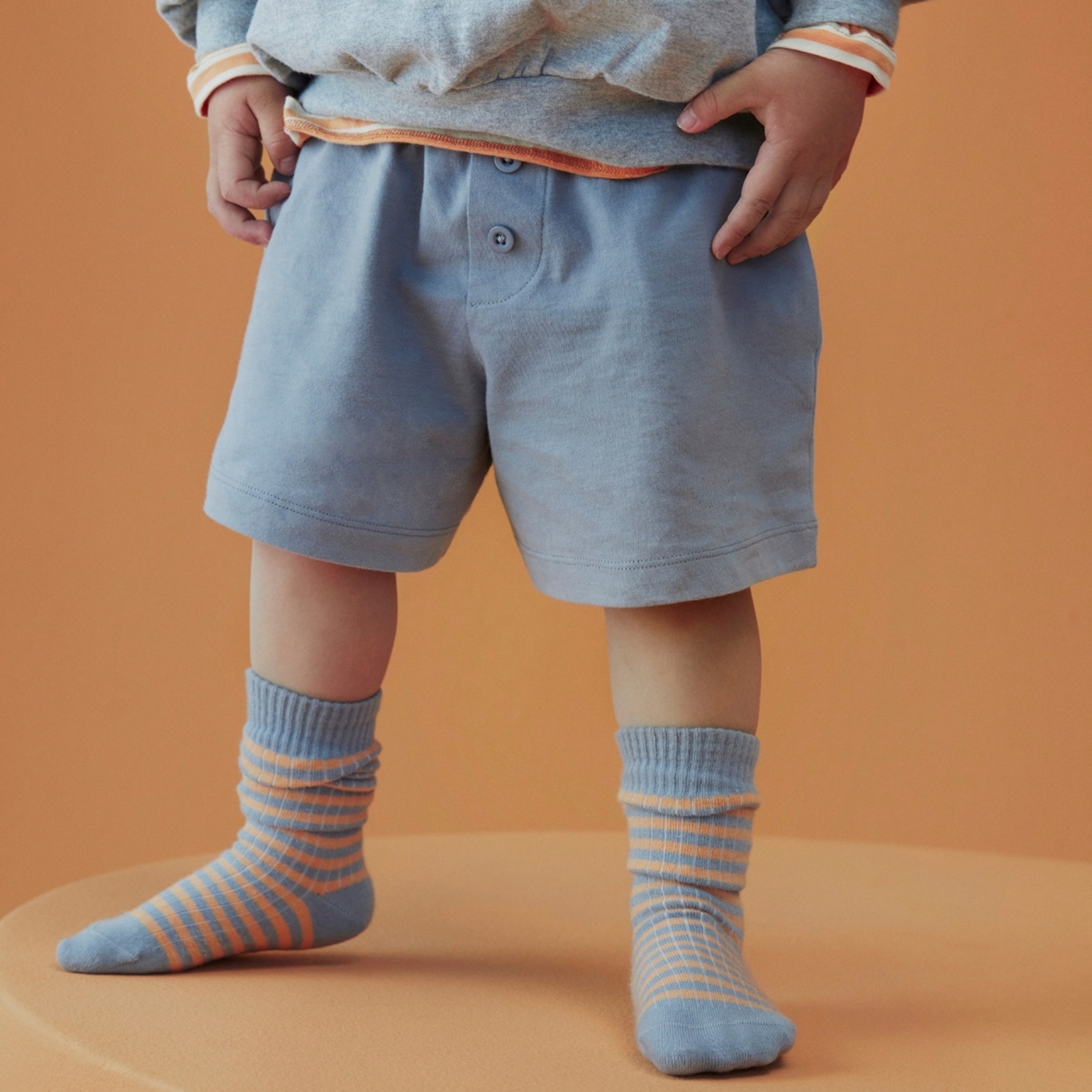 Short Bouton Gris Pierre