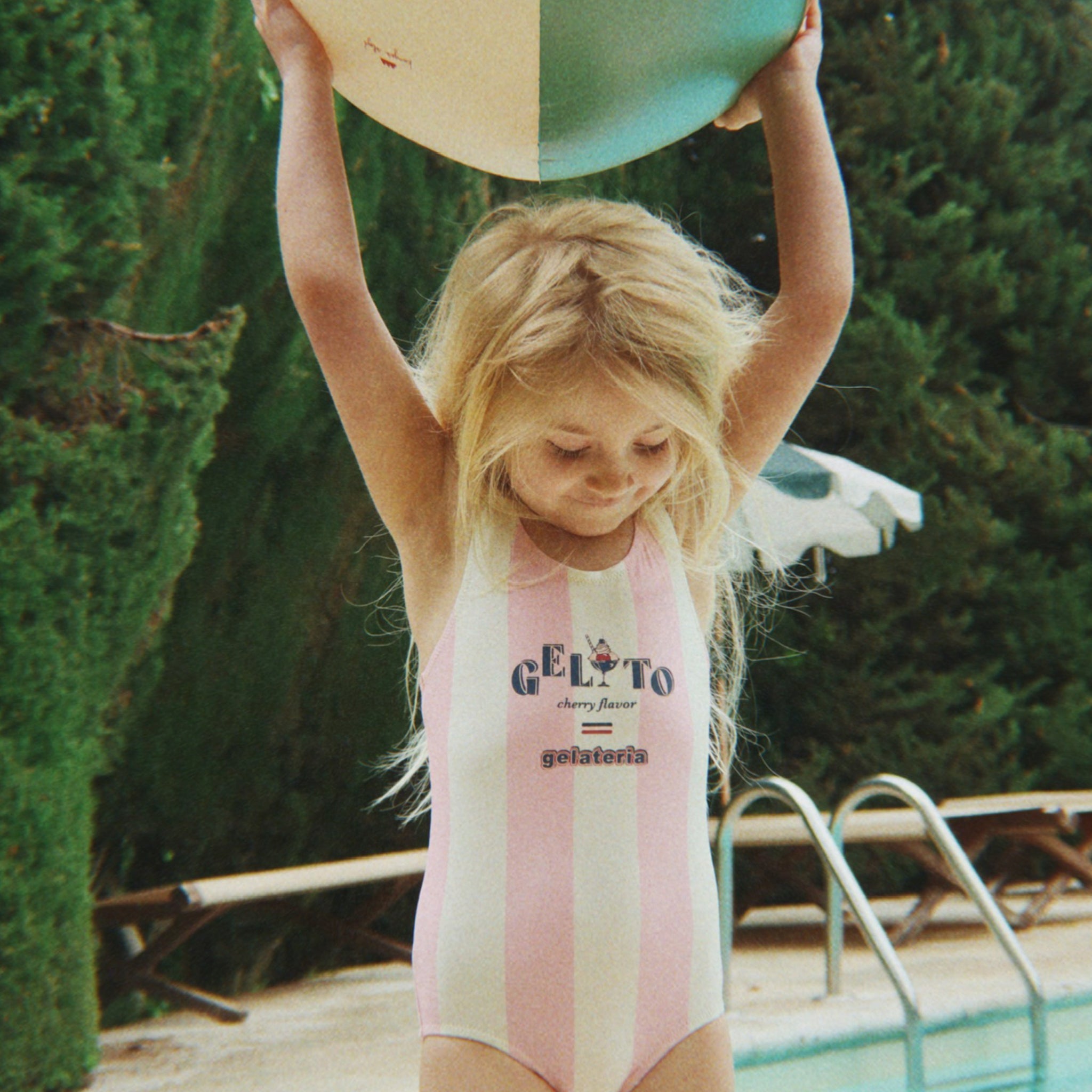 Badeanzug Pomia Candy Rose Stripe