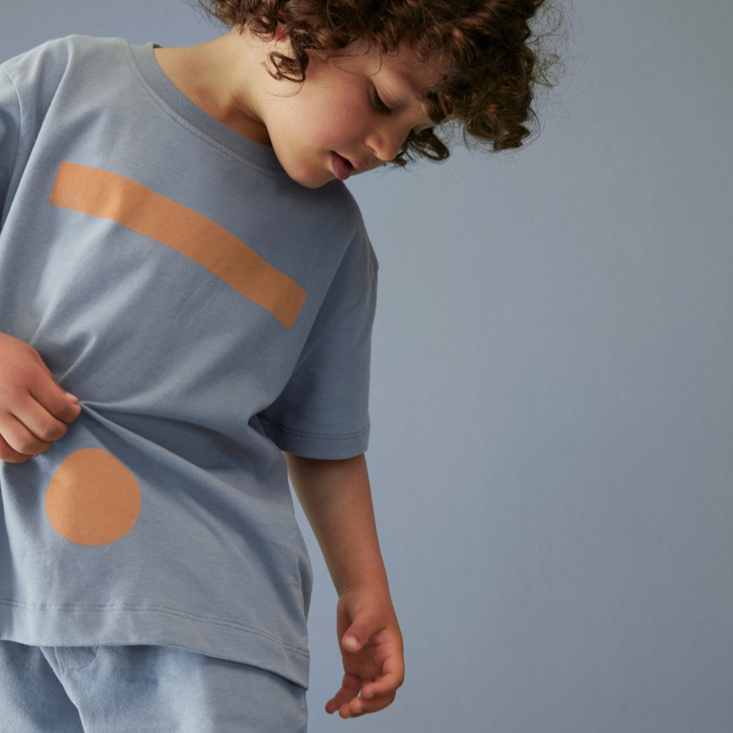 T-shirt Logo Stone Grey Melon