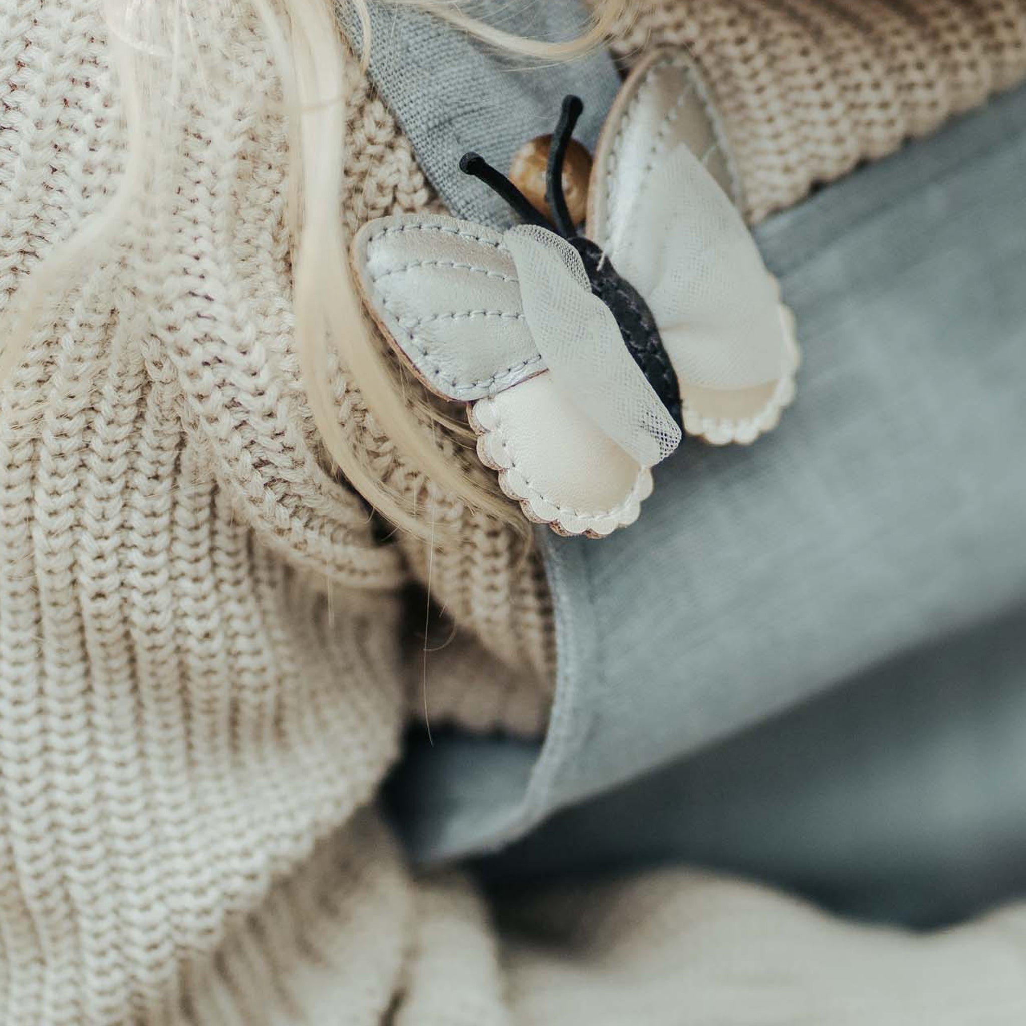 Hair clip Alja Vlinder Silver Grey Metallic