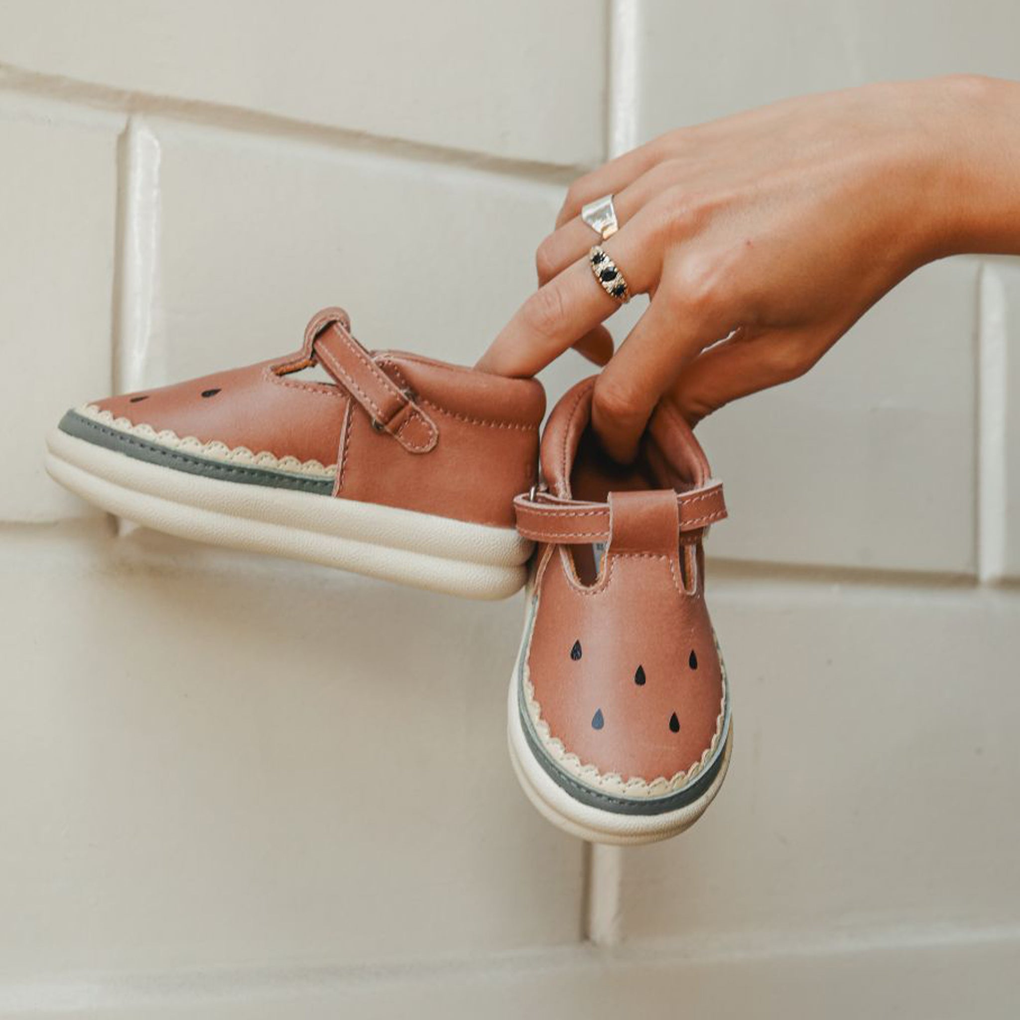 Chaussures bébé Joeka Pastèque Rose Dawn