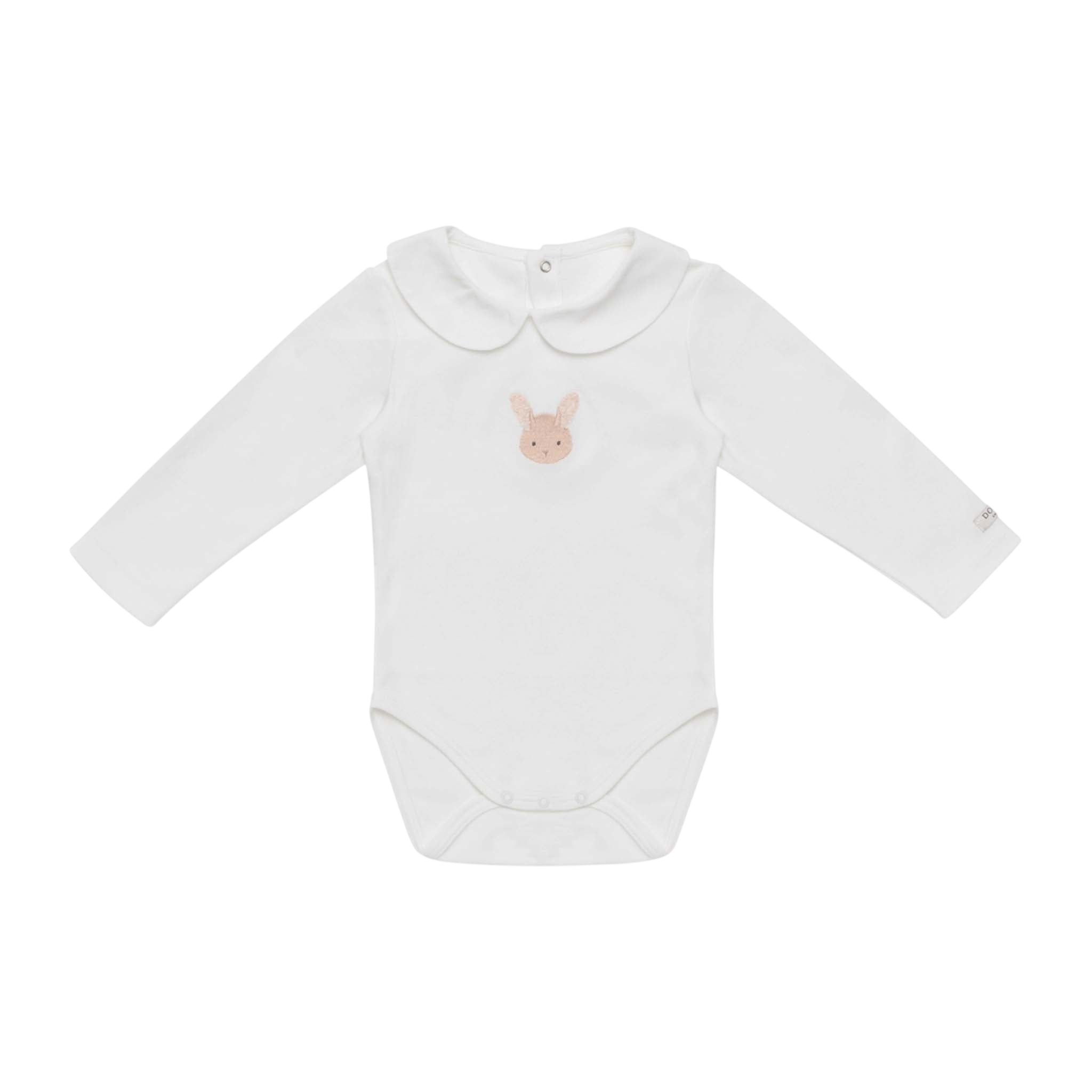 Baby Langarmbody Davo Fluffy Bunny Off White