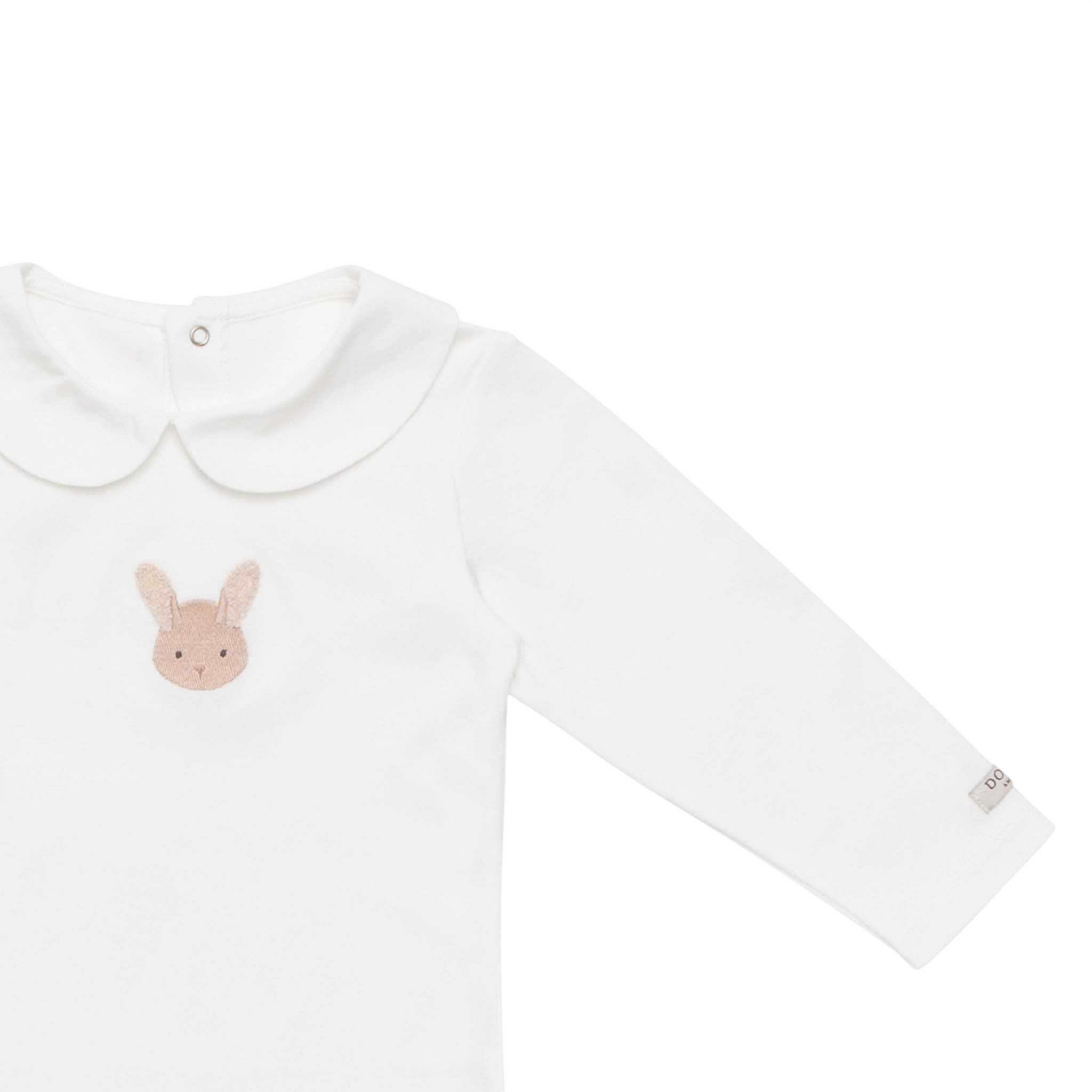 Baby Langarmbody Davo Fluffy Bunny Off White