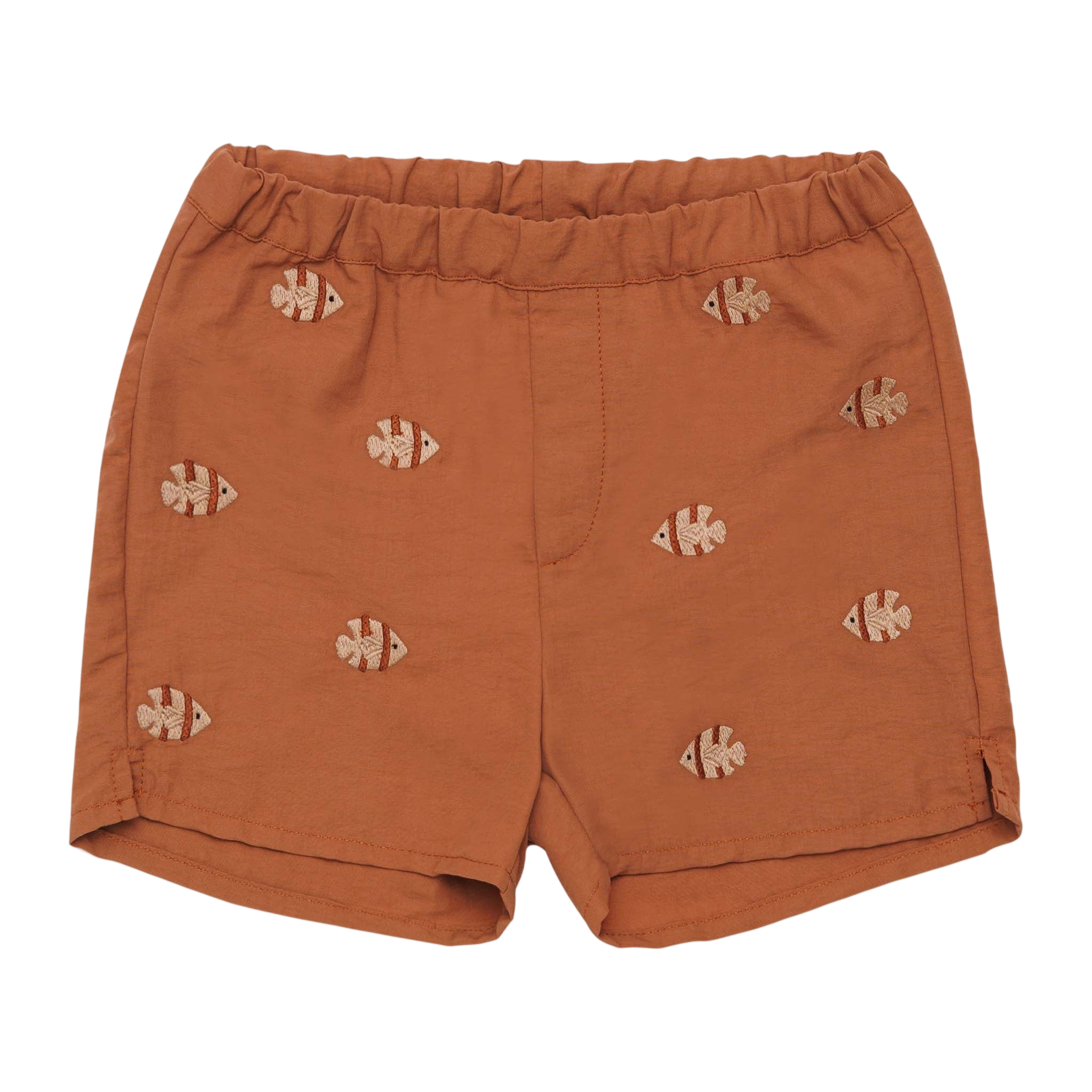 Wangu Moonfishes Rust swim trunks