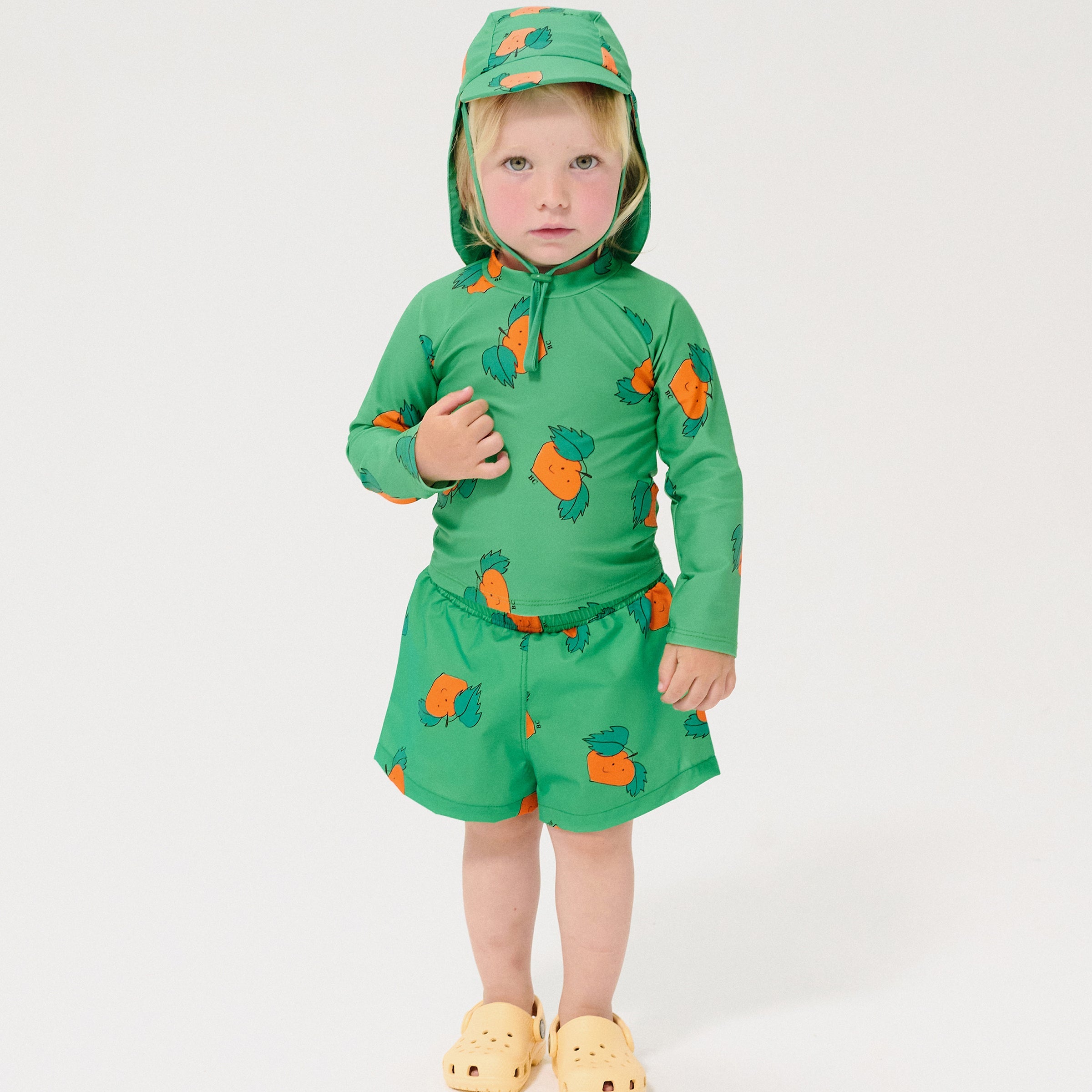 Chapeau de soleil pour bébé Tangerine Green