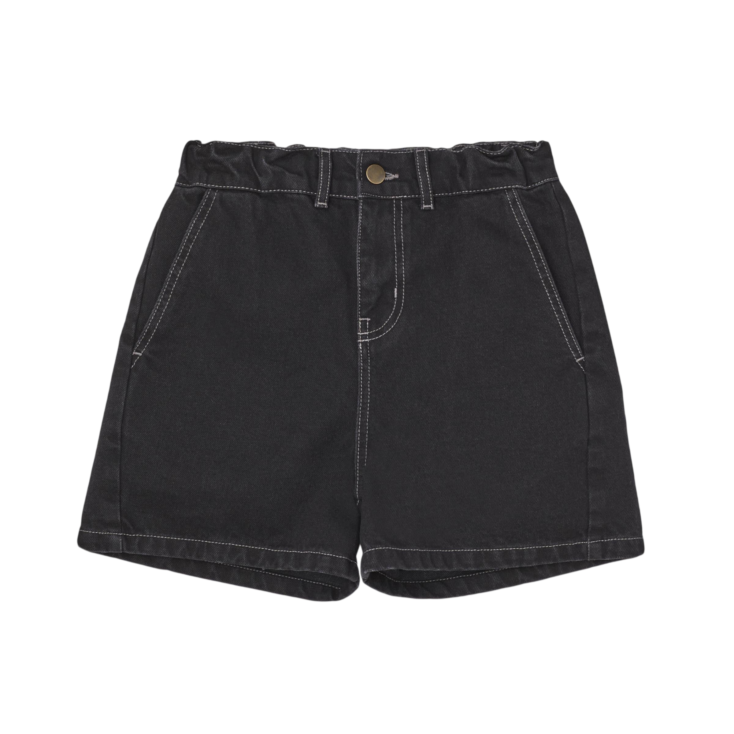 Shorts Washed Black Denim