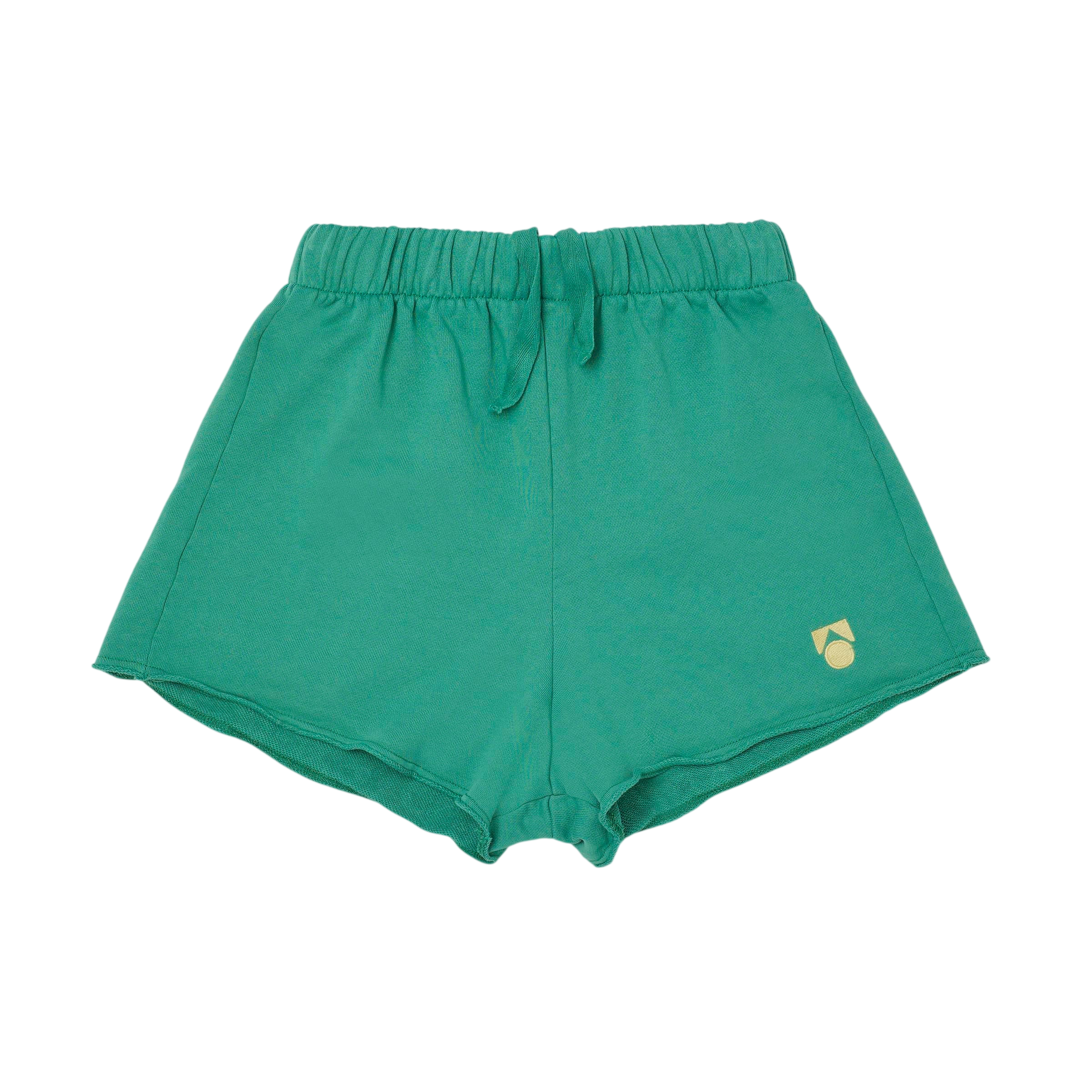 Bottle green fleece shorts