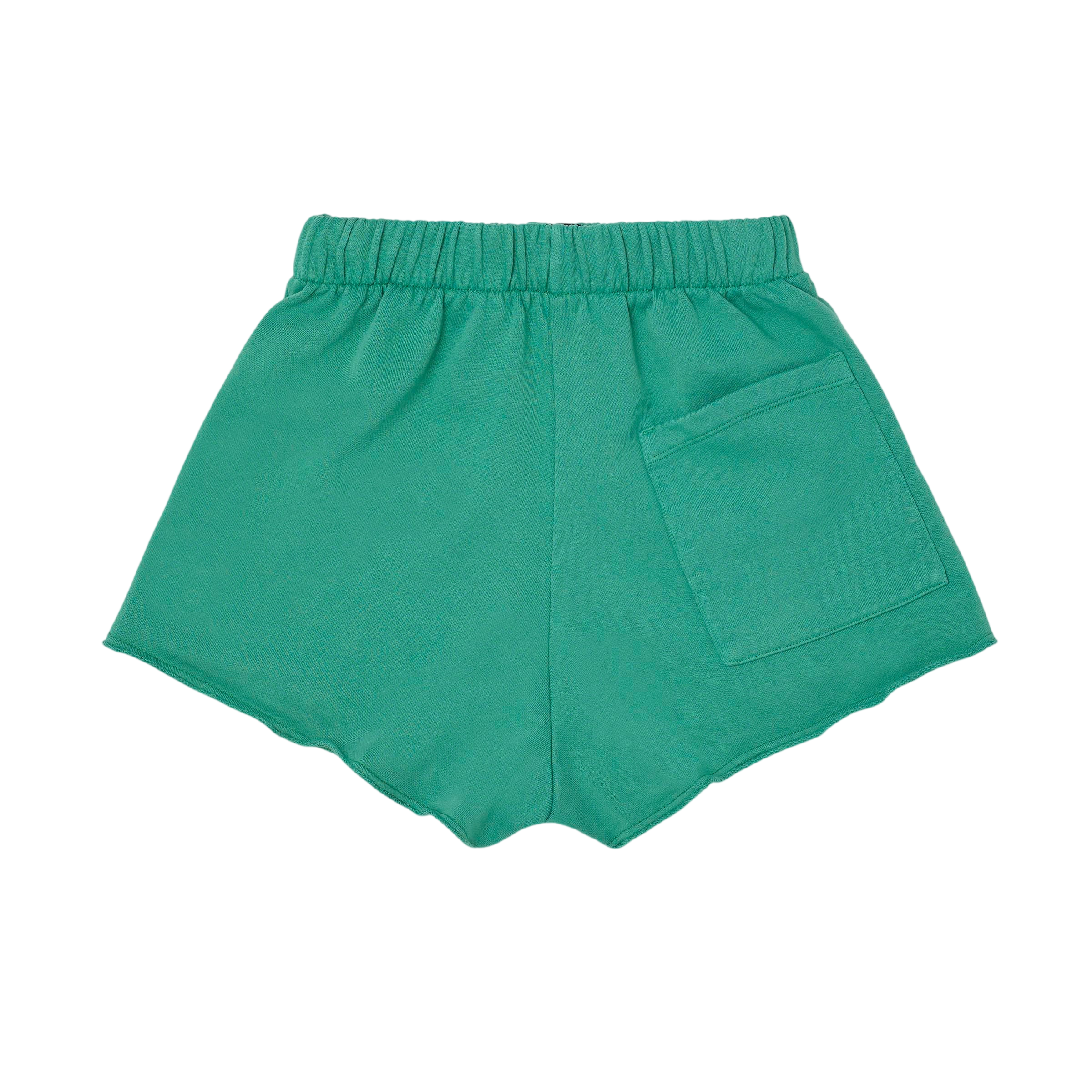 Bottle green fleece shorts