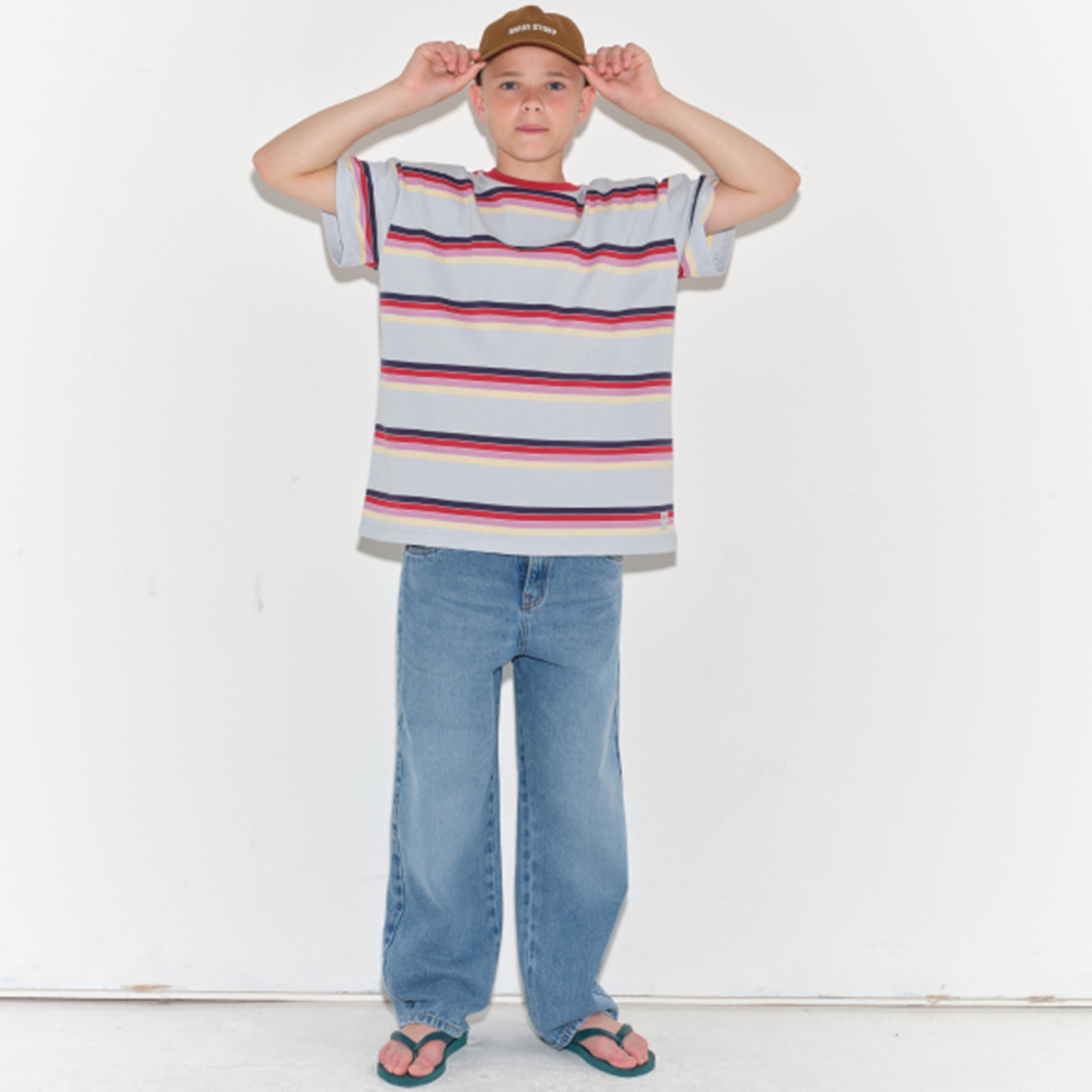 T-Shirt Pearl Blue Stripe Jersey