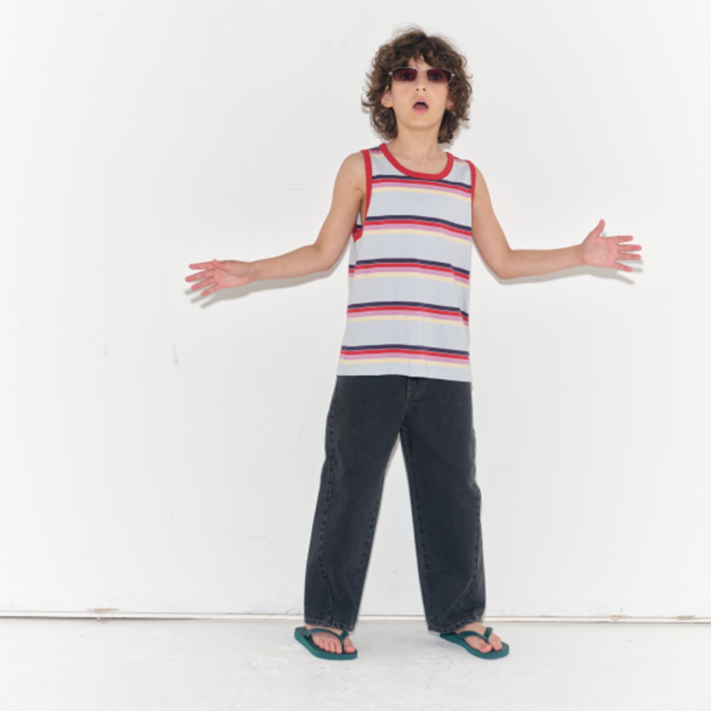 Top Pearl Blue Stripe Jersey