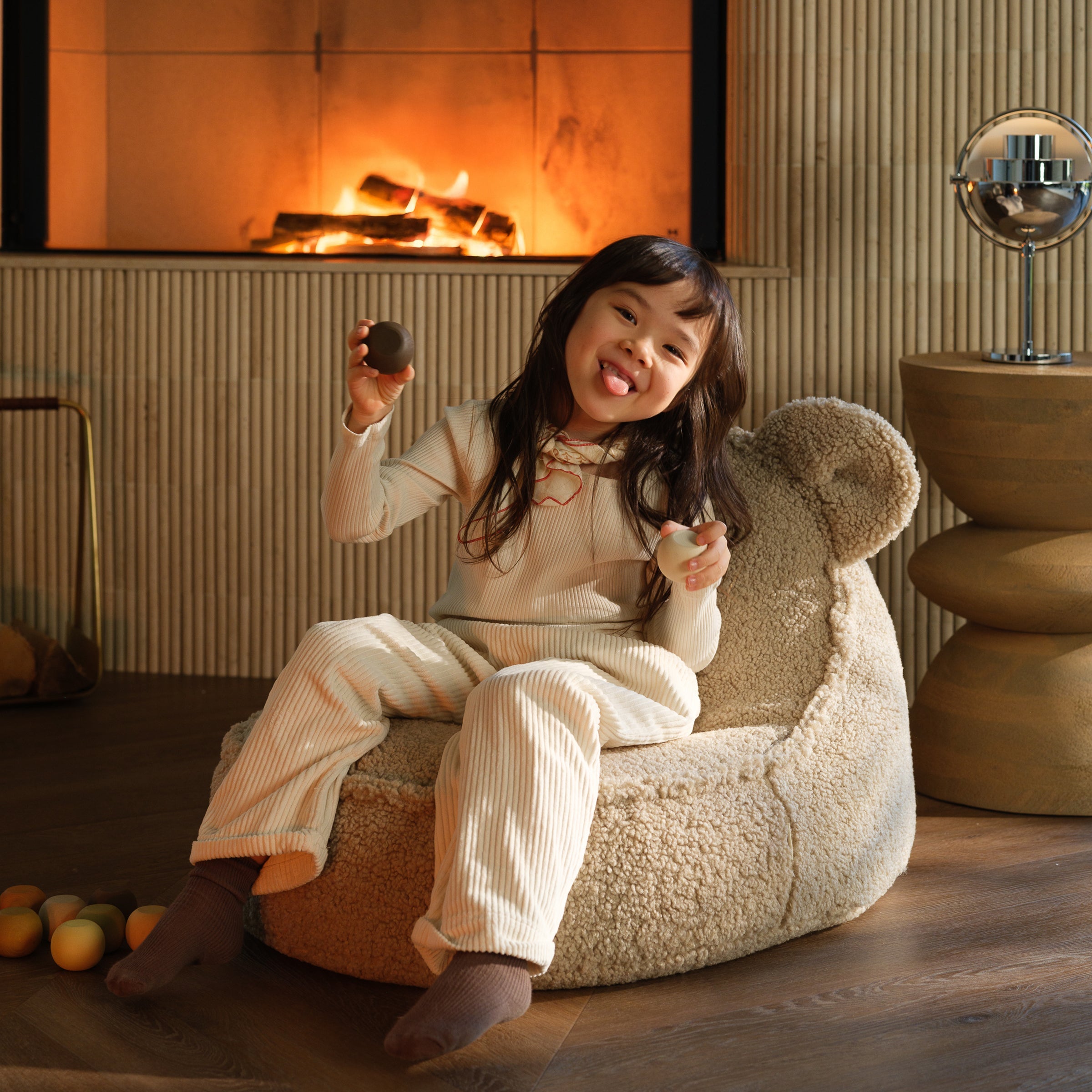 Biscuit Beanbag Beanbag and Ottoman Set