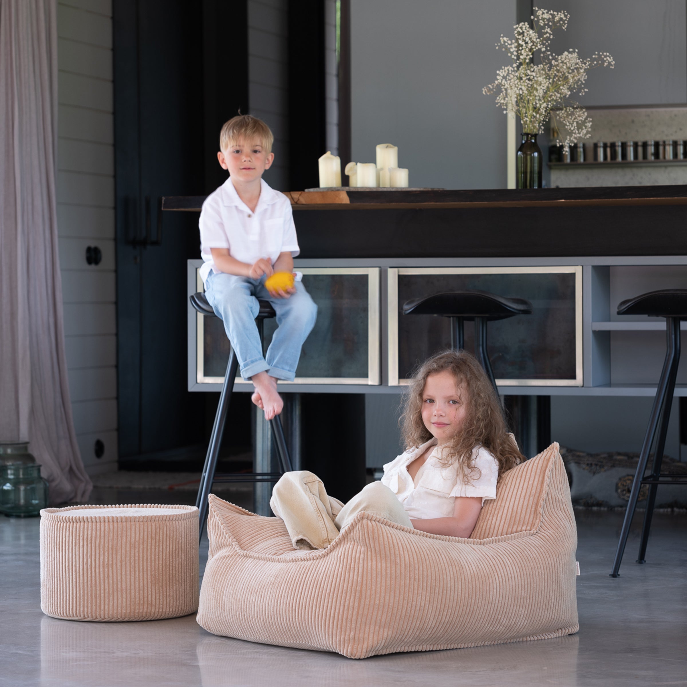 Wigiwama Sitzsack und Ottoman Set Brown Sugar