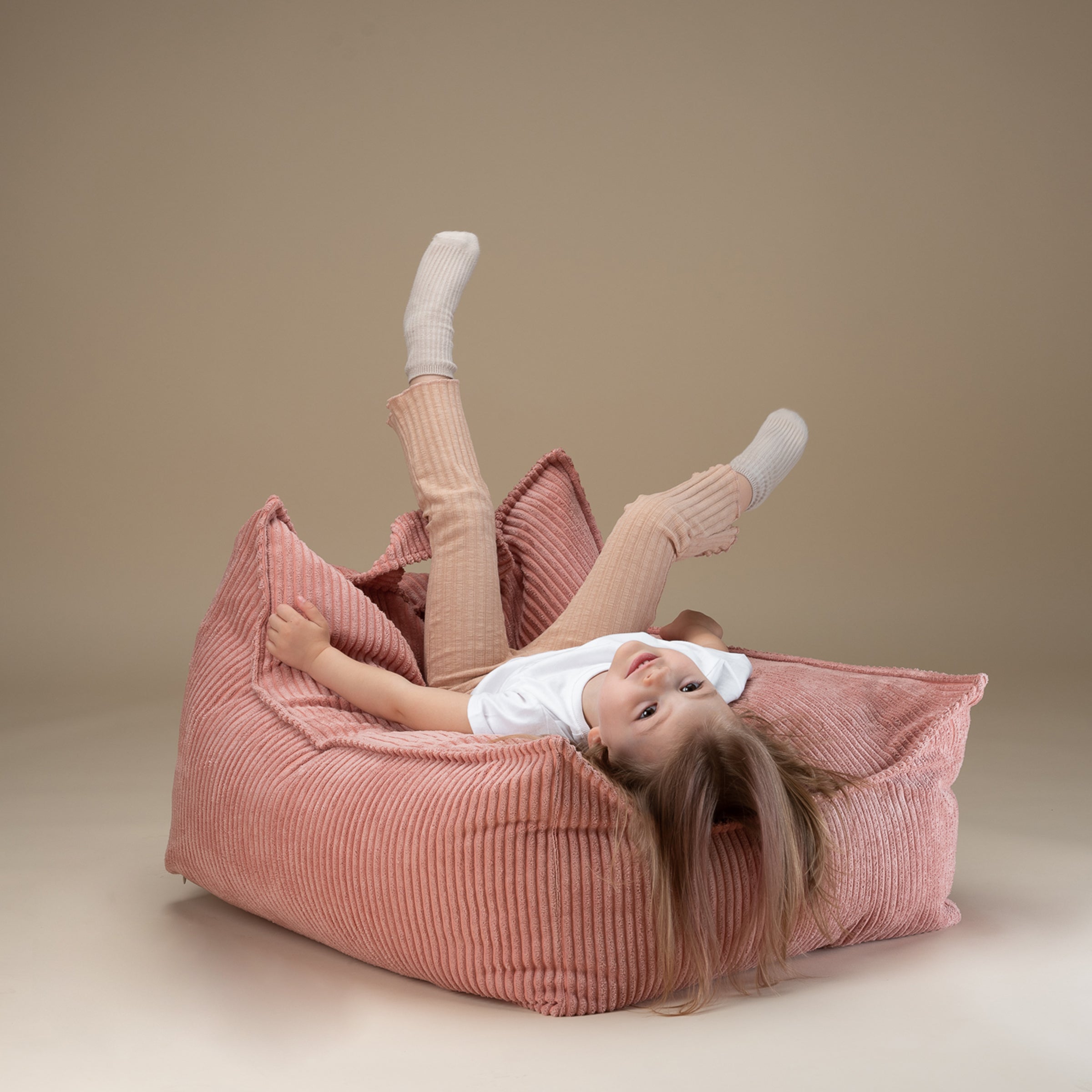 Wigiwama Sitzsack und Ottoman Set Pink Mousse