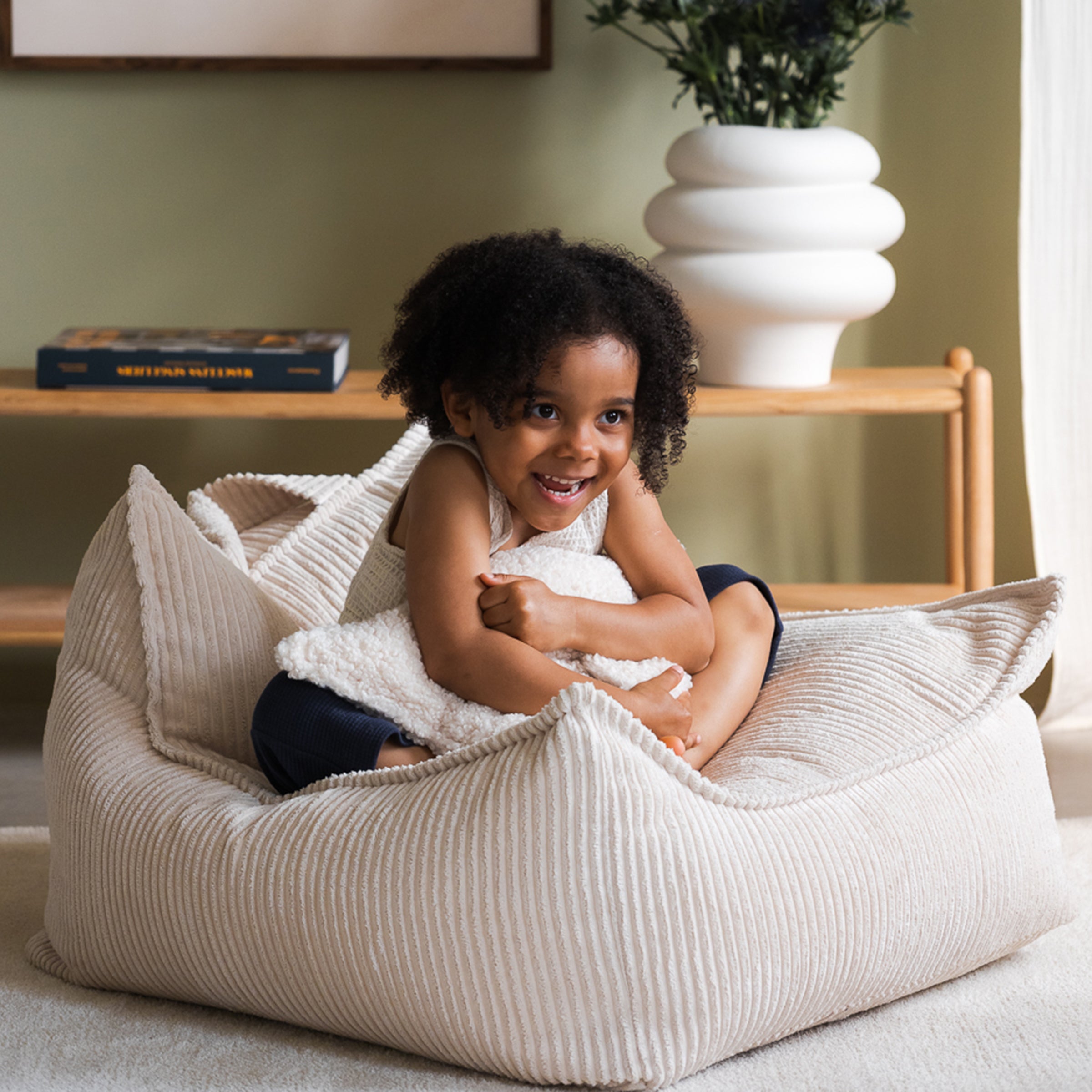 Wigiwama Sitzsack und Ottoman Set Marshmallow