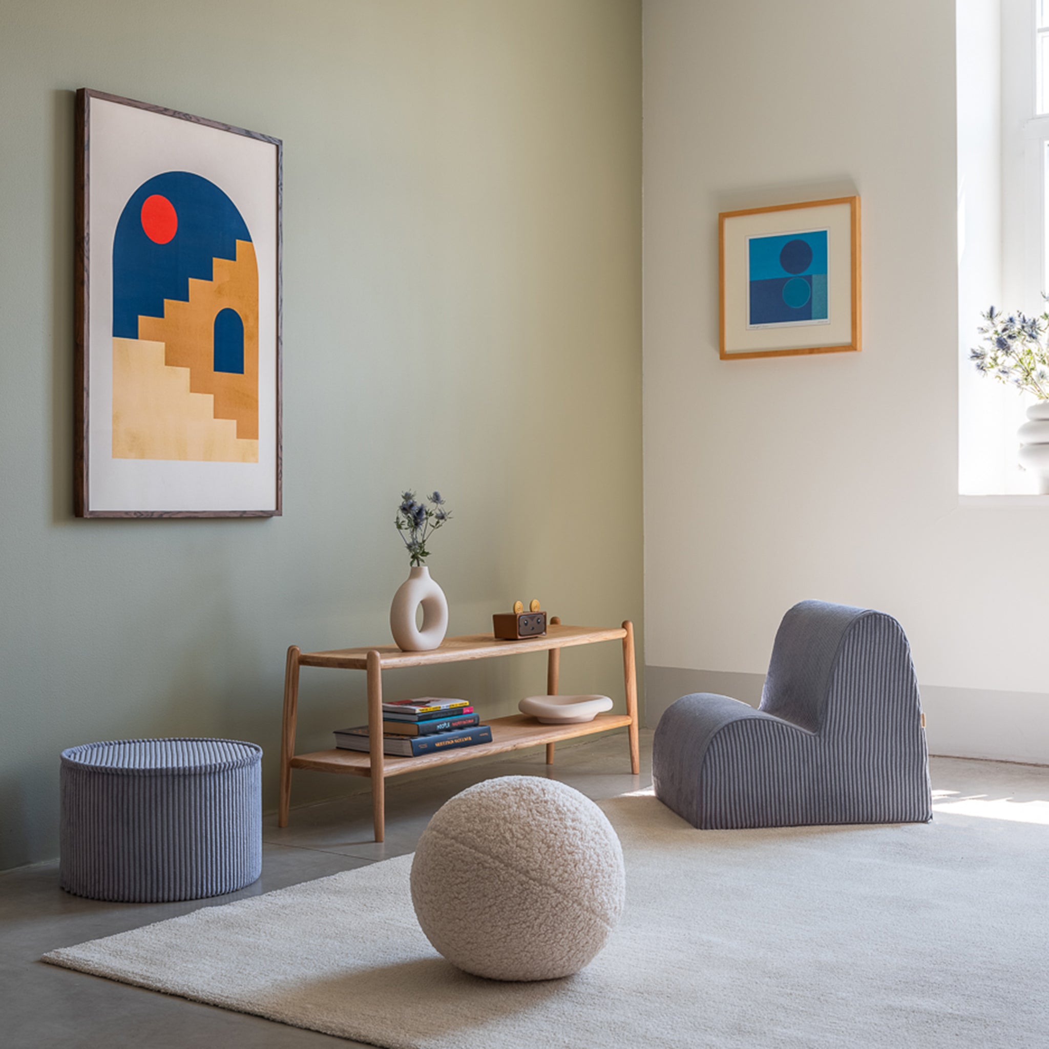 Chaise Blueberry Blue Cloud