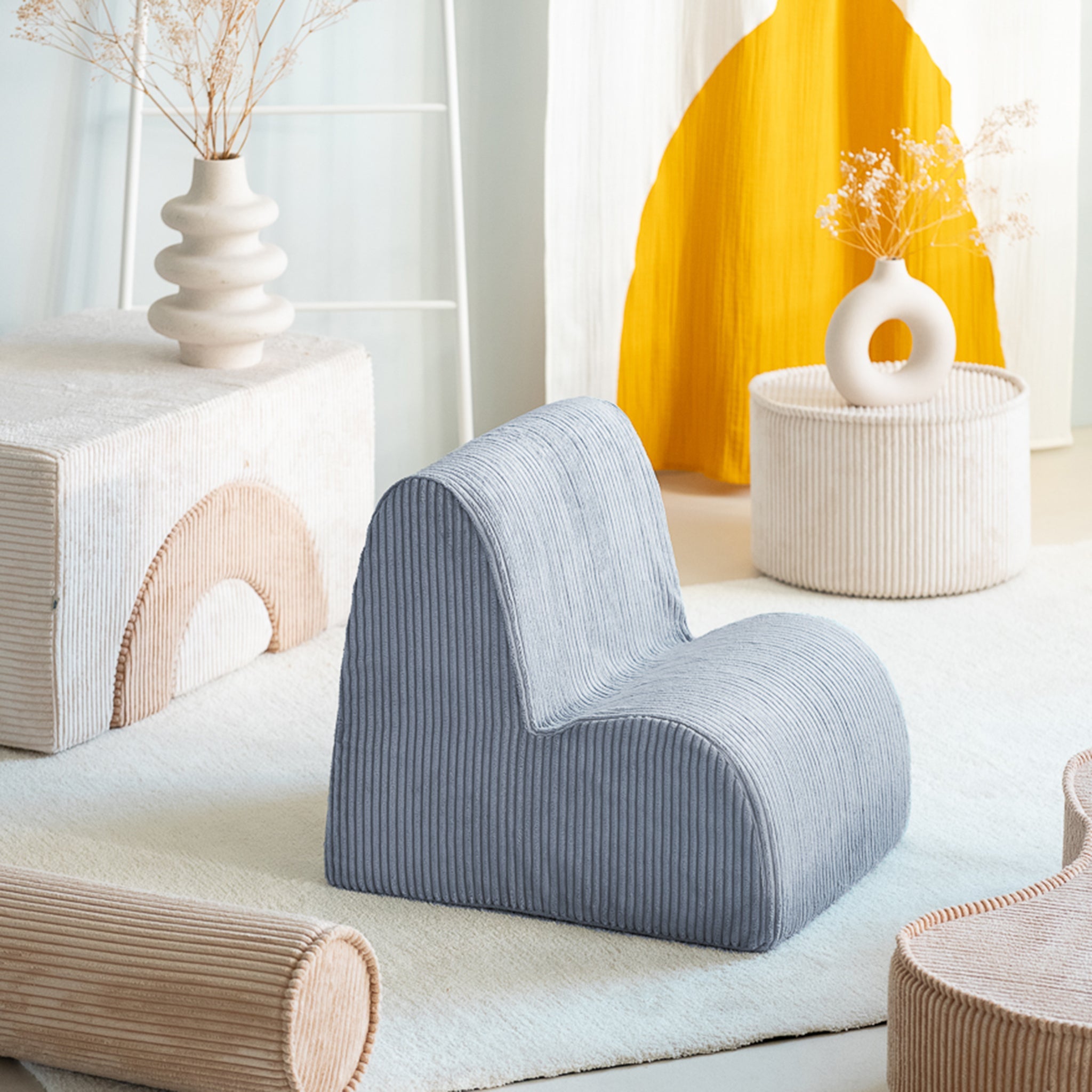 Chaise Blueberry Blue Cloud