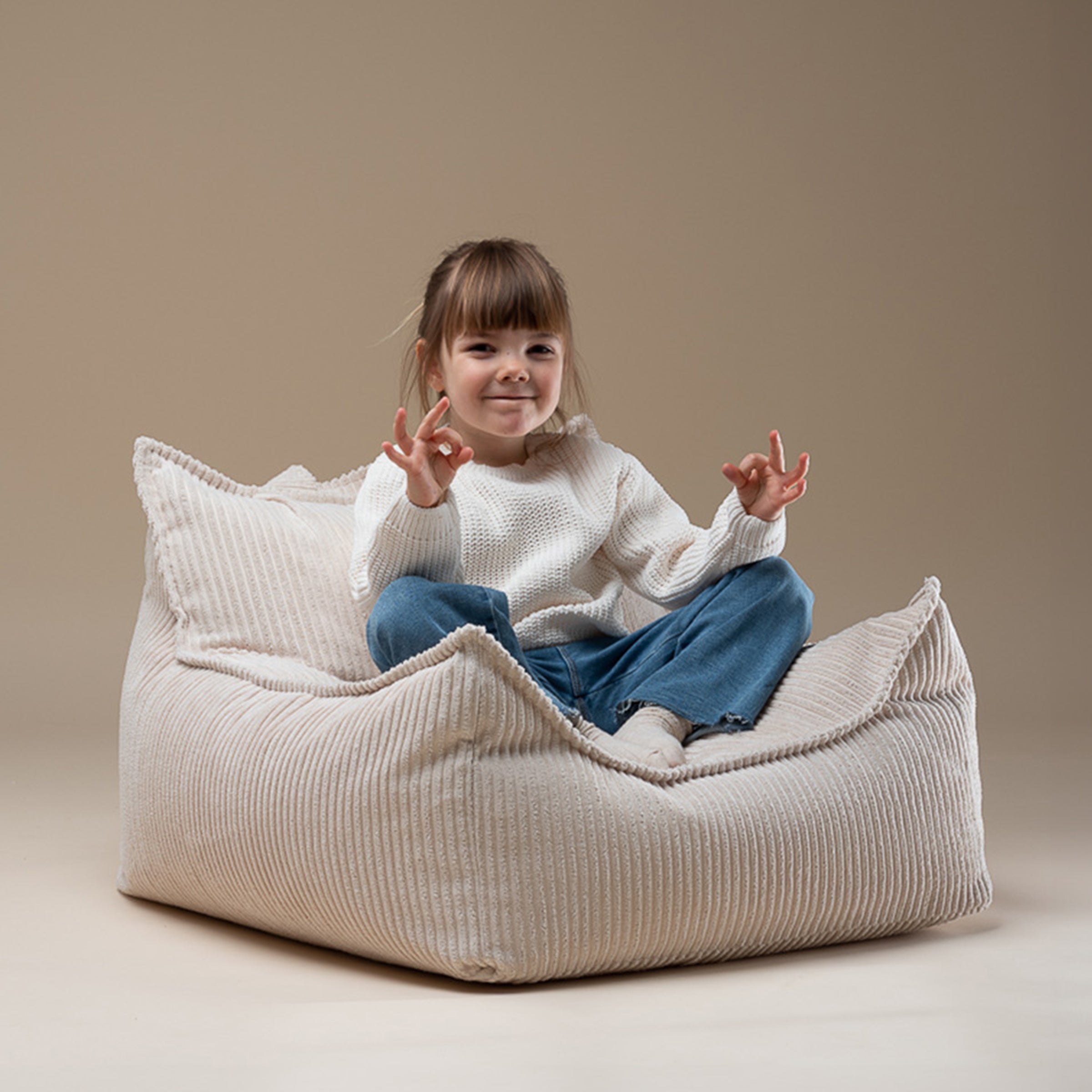 Wigiwama Sitzsack und Ottoman Set Marshmallow