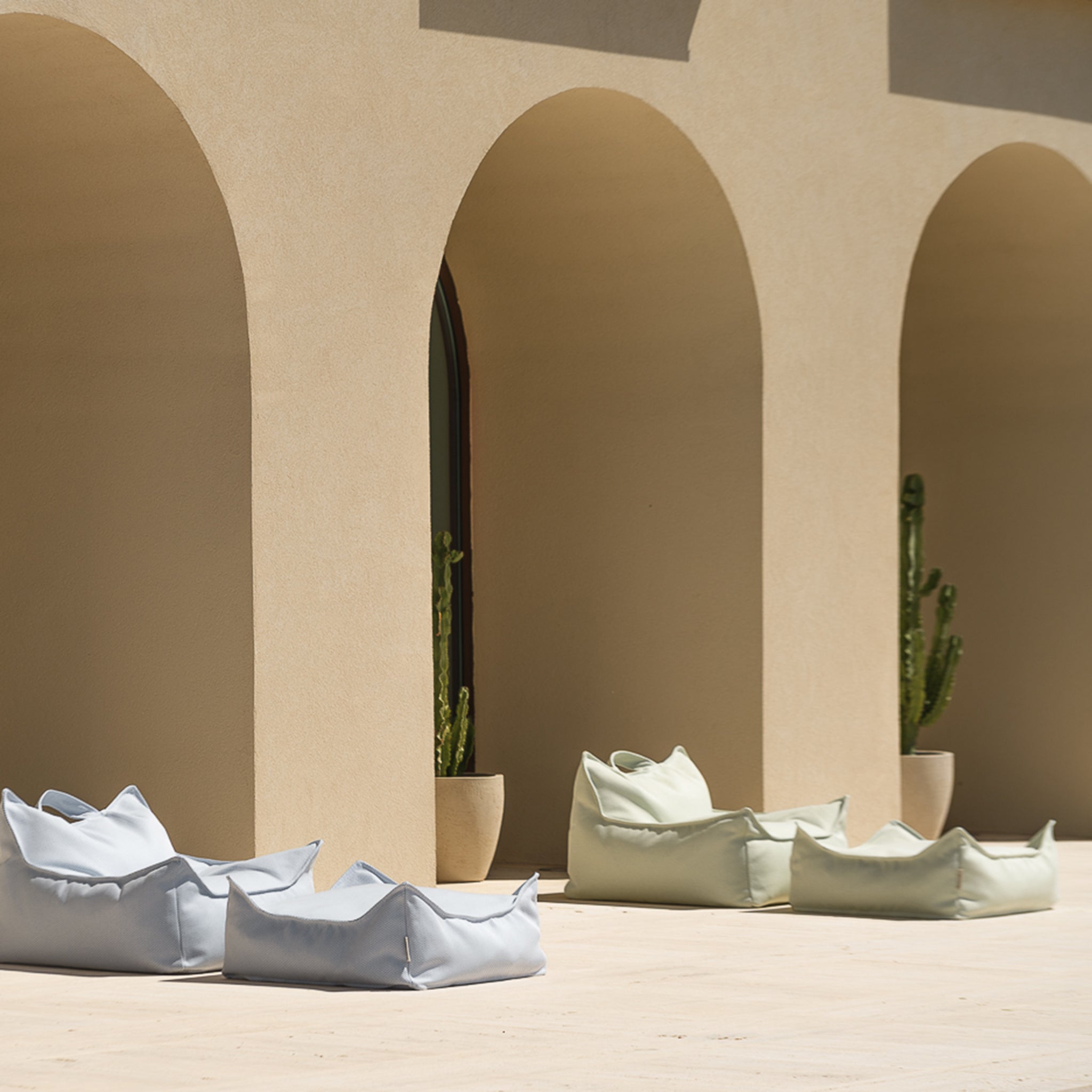 Wigiwama Beanbag and Ottoman Set Outdoor Herba