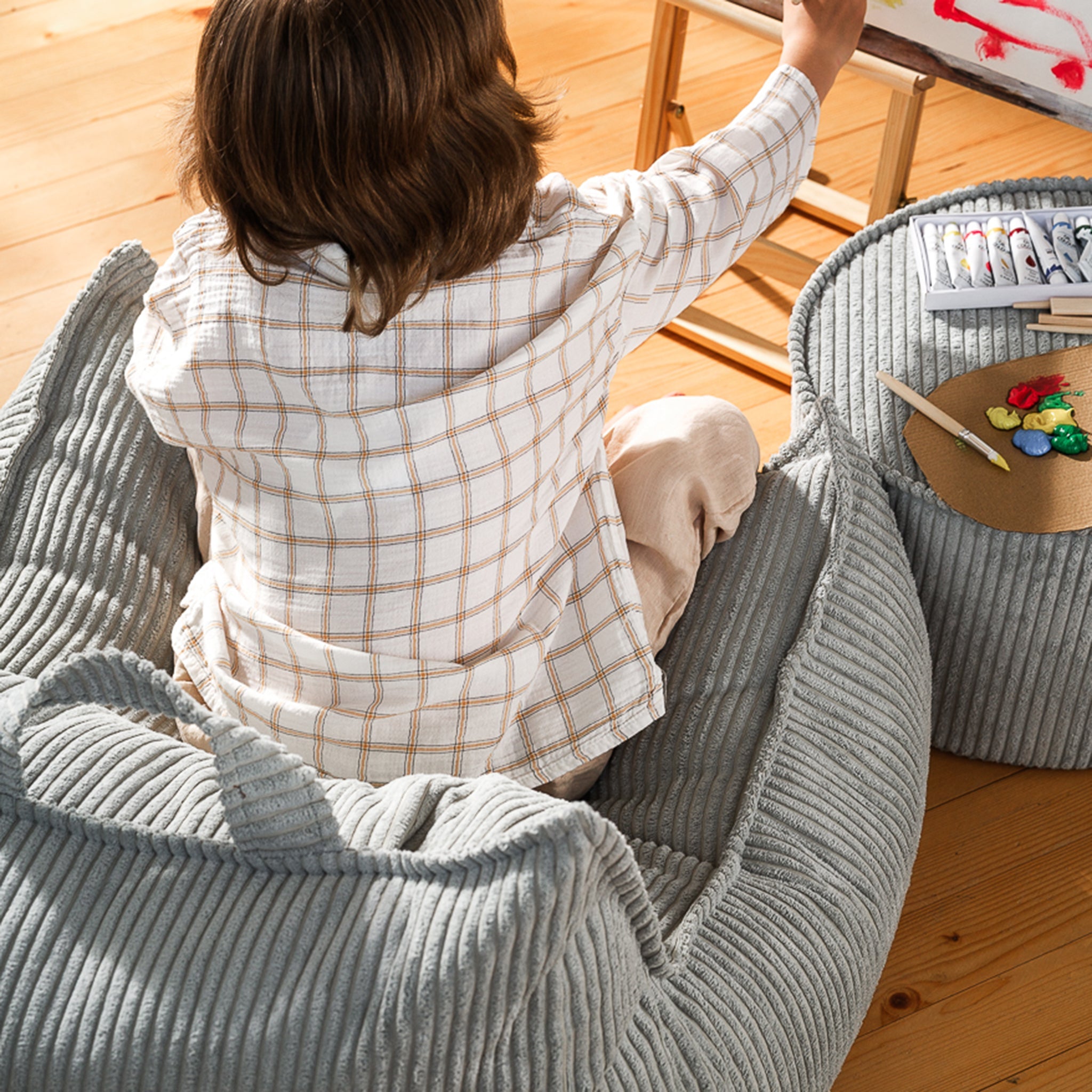 Wigiwama Sitzsack und Ottoman Set Peppermint Green