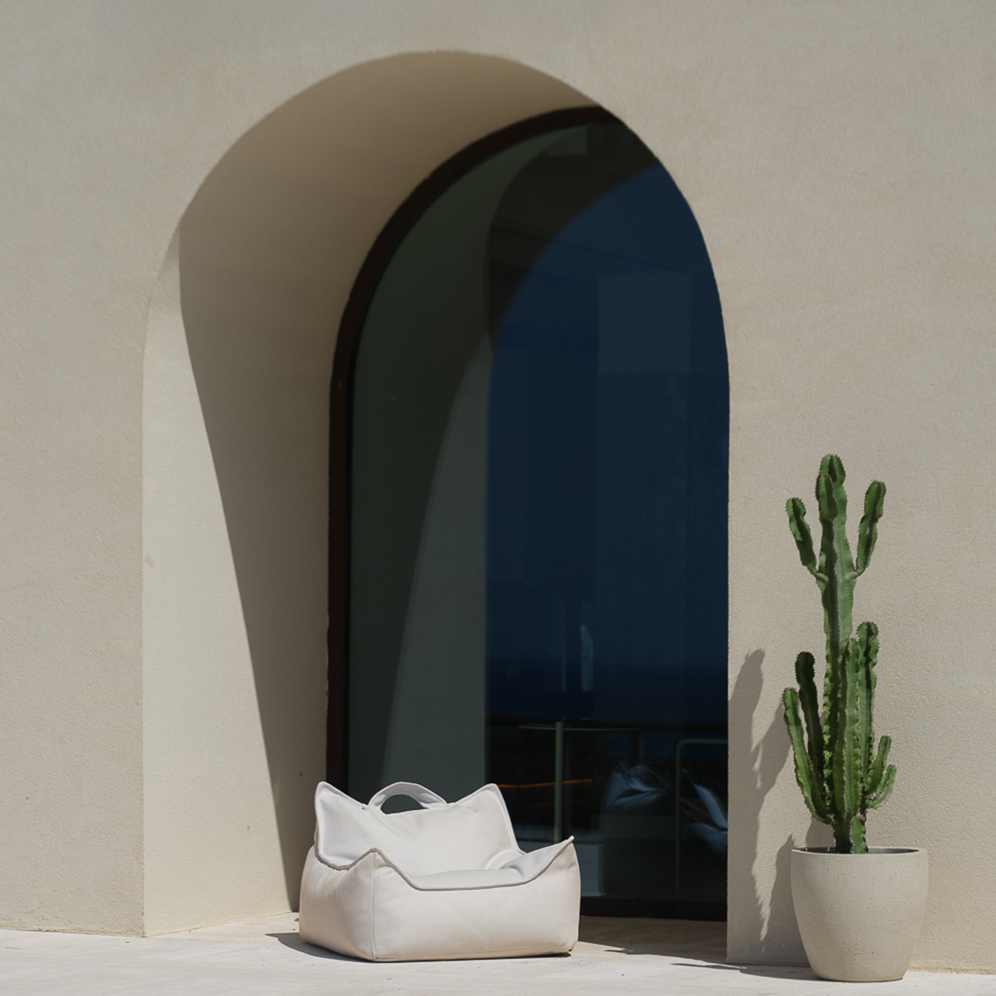 Terra Outdoor Beanbag Chair and Ottoman Set