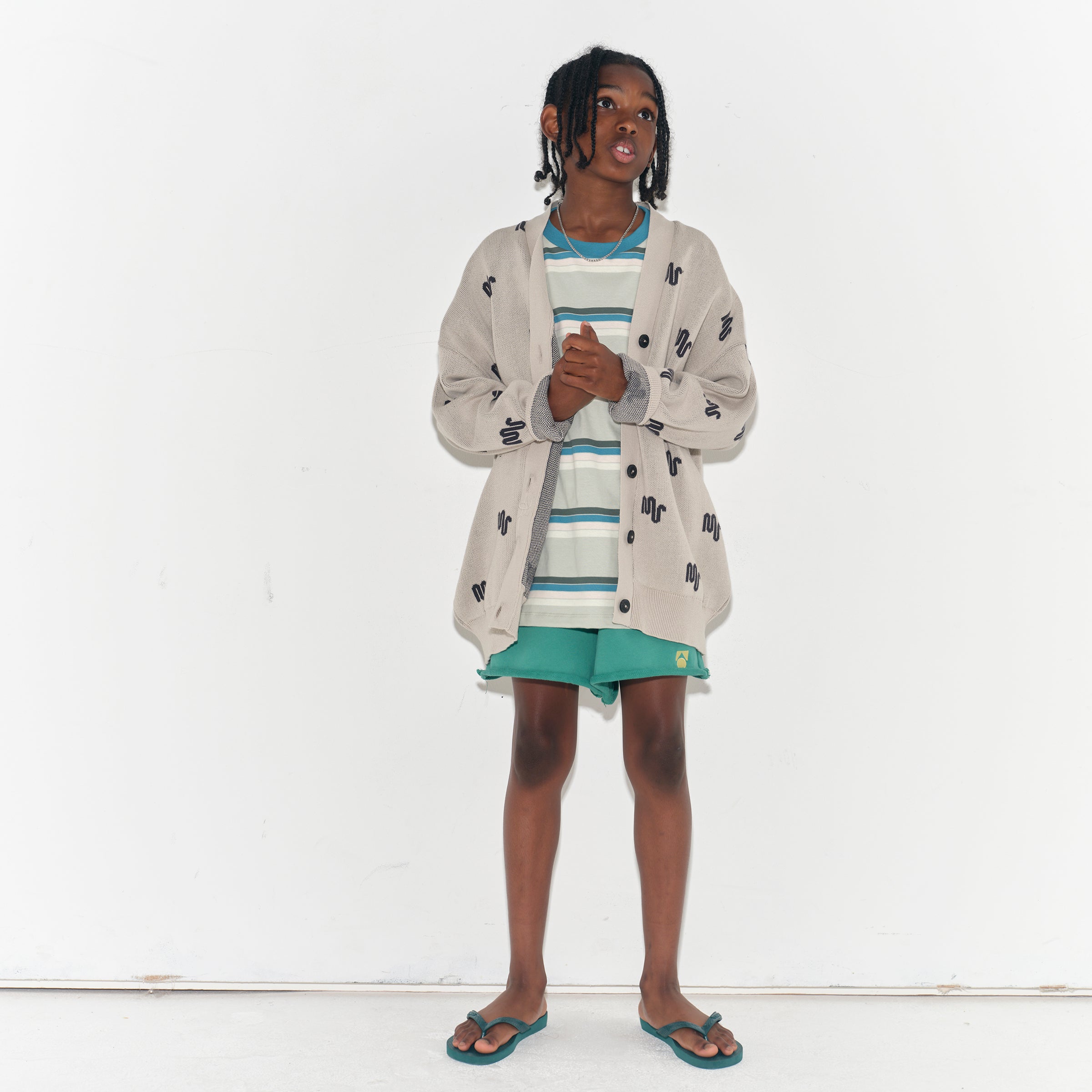 T-shirt Green Tint Stripe Jersey