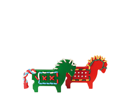 Naef Wooden play string pony green