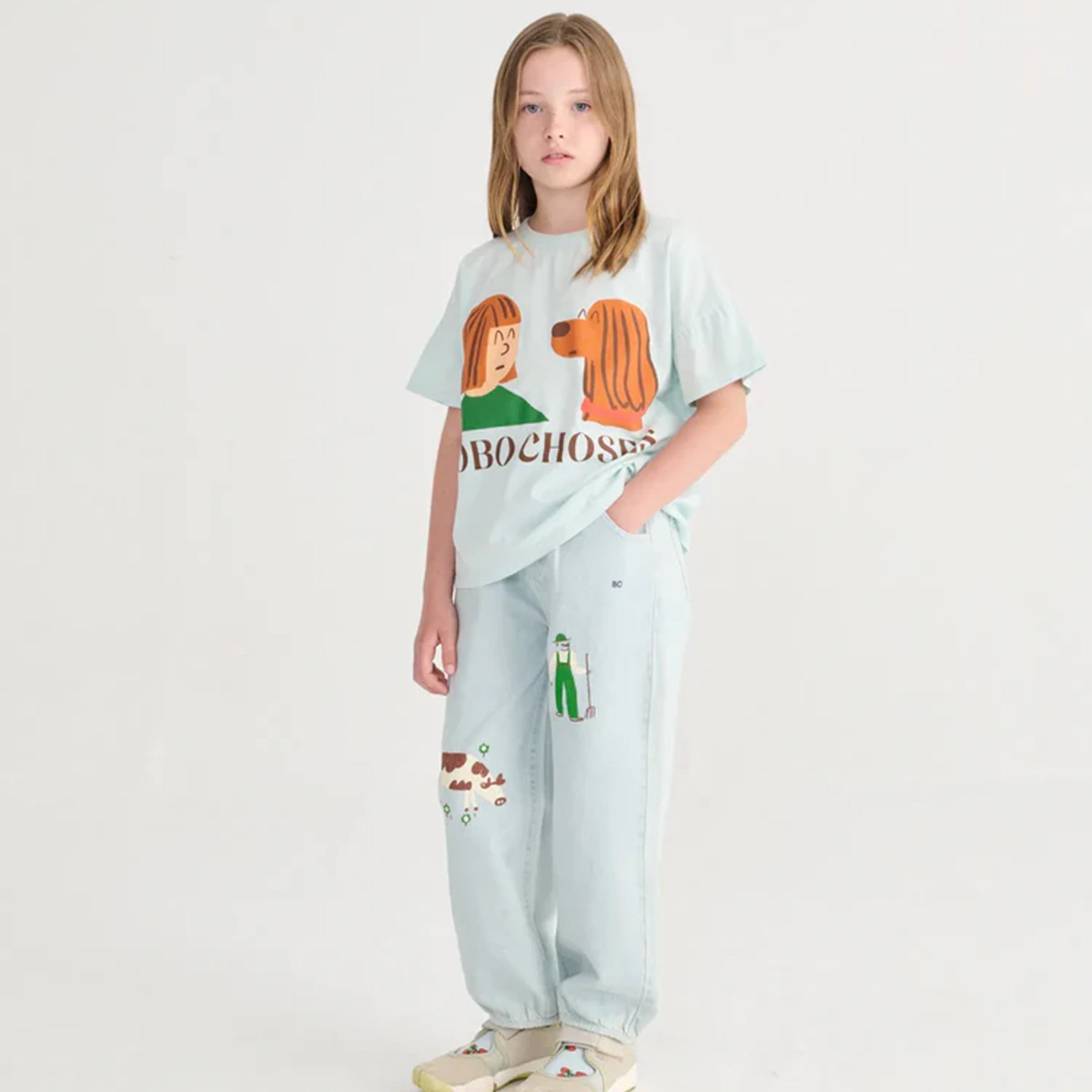 T-Shirt Friends In A Pickle Light Blue