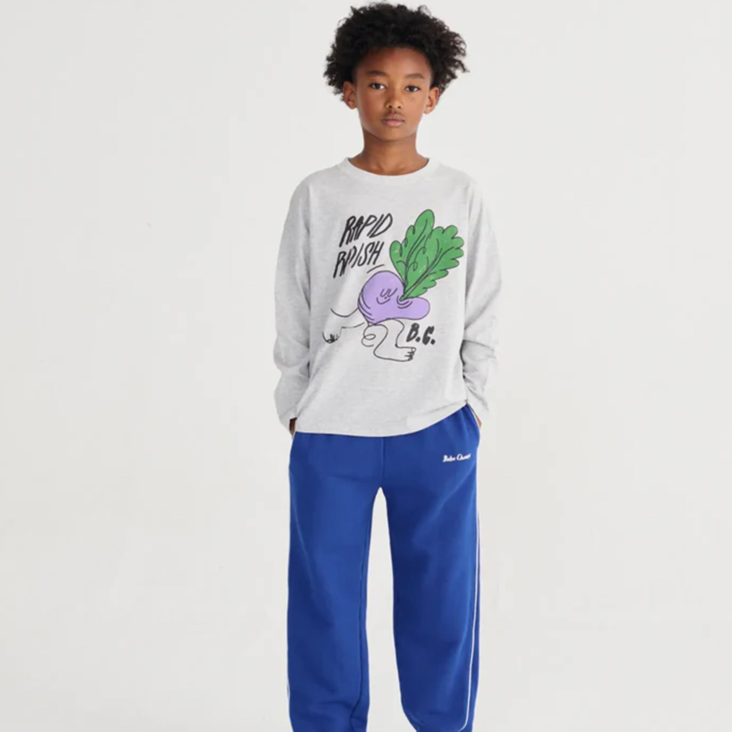 T-shirt à manches longues Rapid Radish Heather Grey