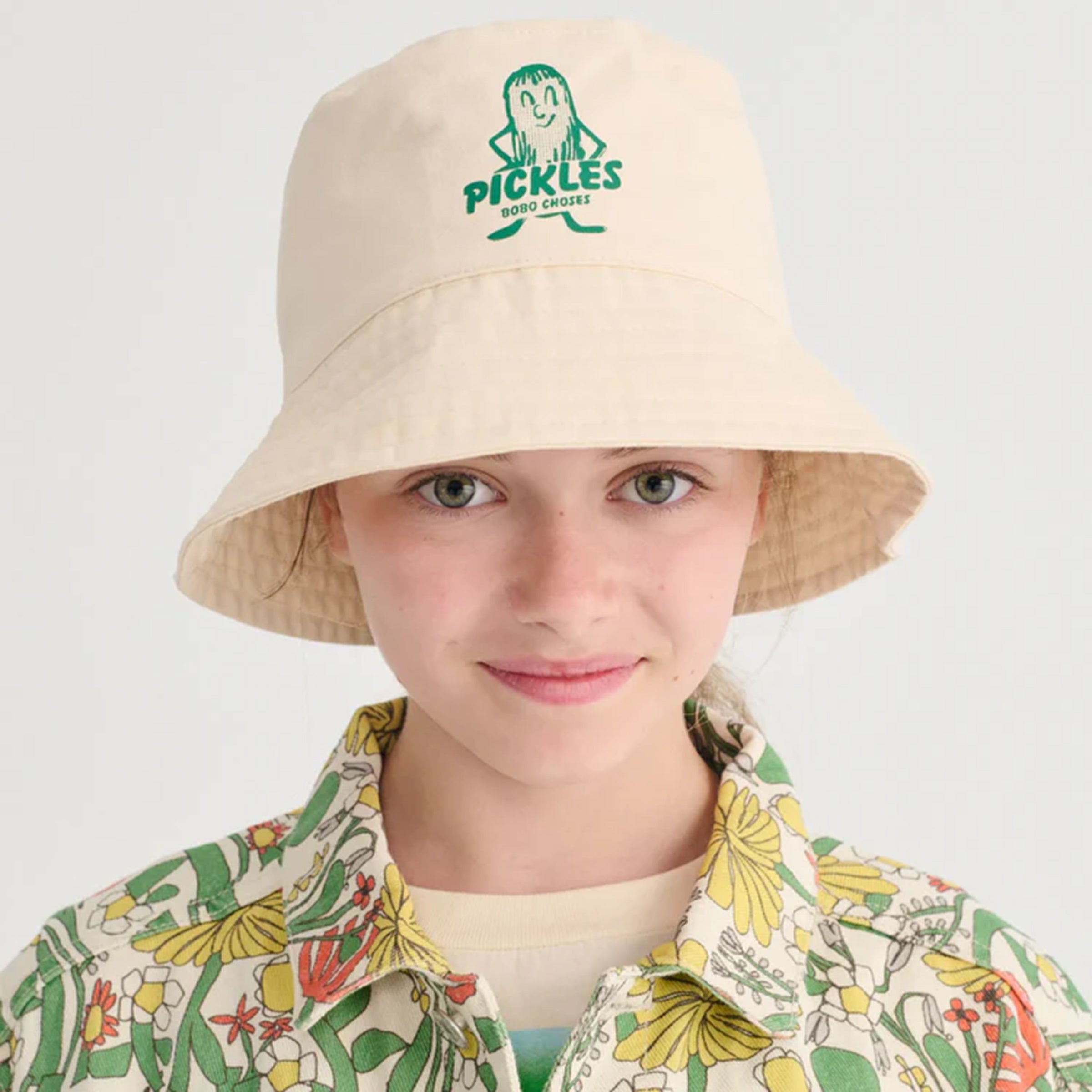 Reversible sun hat Bobo Choses Pickles Offwhite